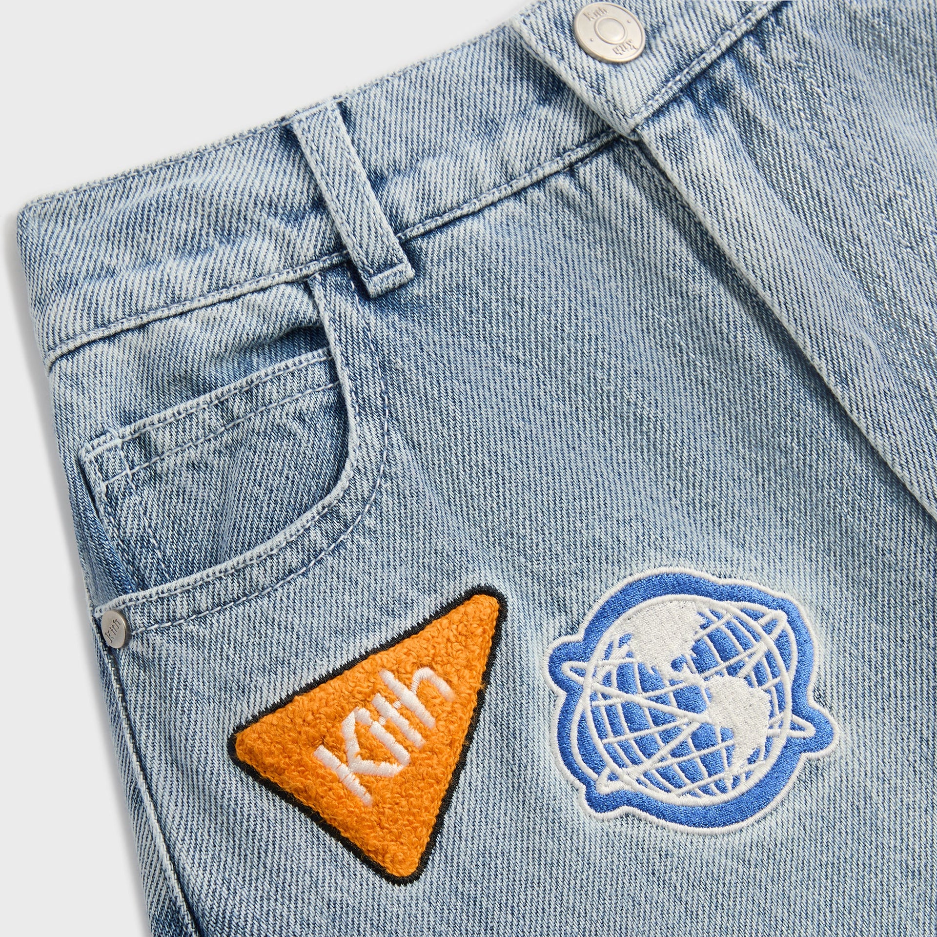 Kith Kids NY to The World Denim Wide Leg Heston Jean - Light Indigo