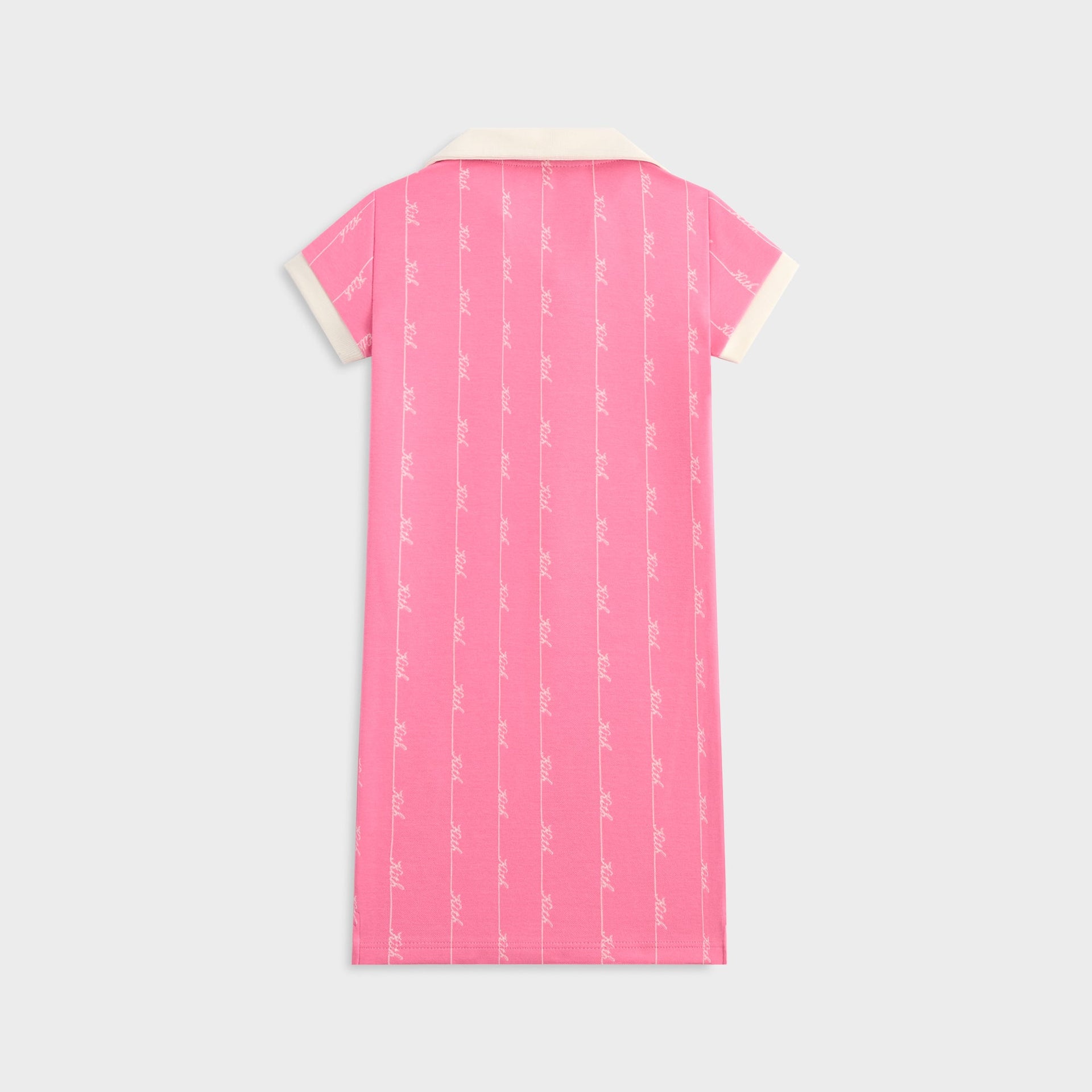 Kith Kids Script Knit Tilden Dress - Peony