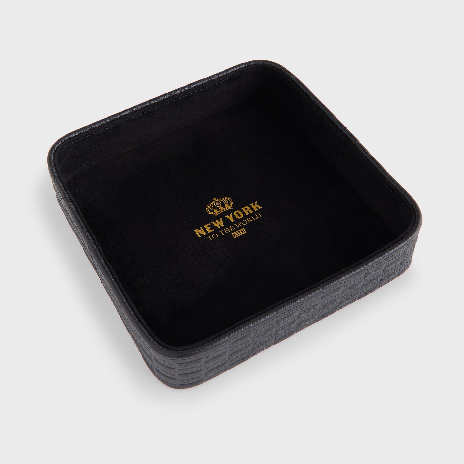 Kithmas Monogram Leather Catchall Tray - Black