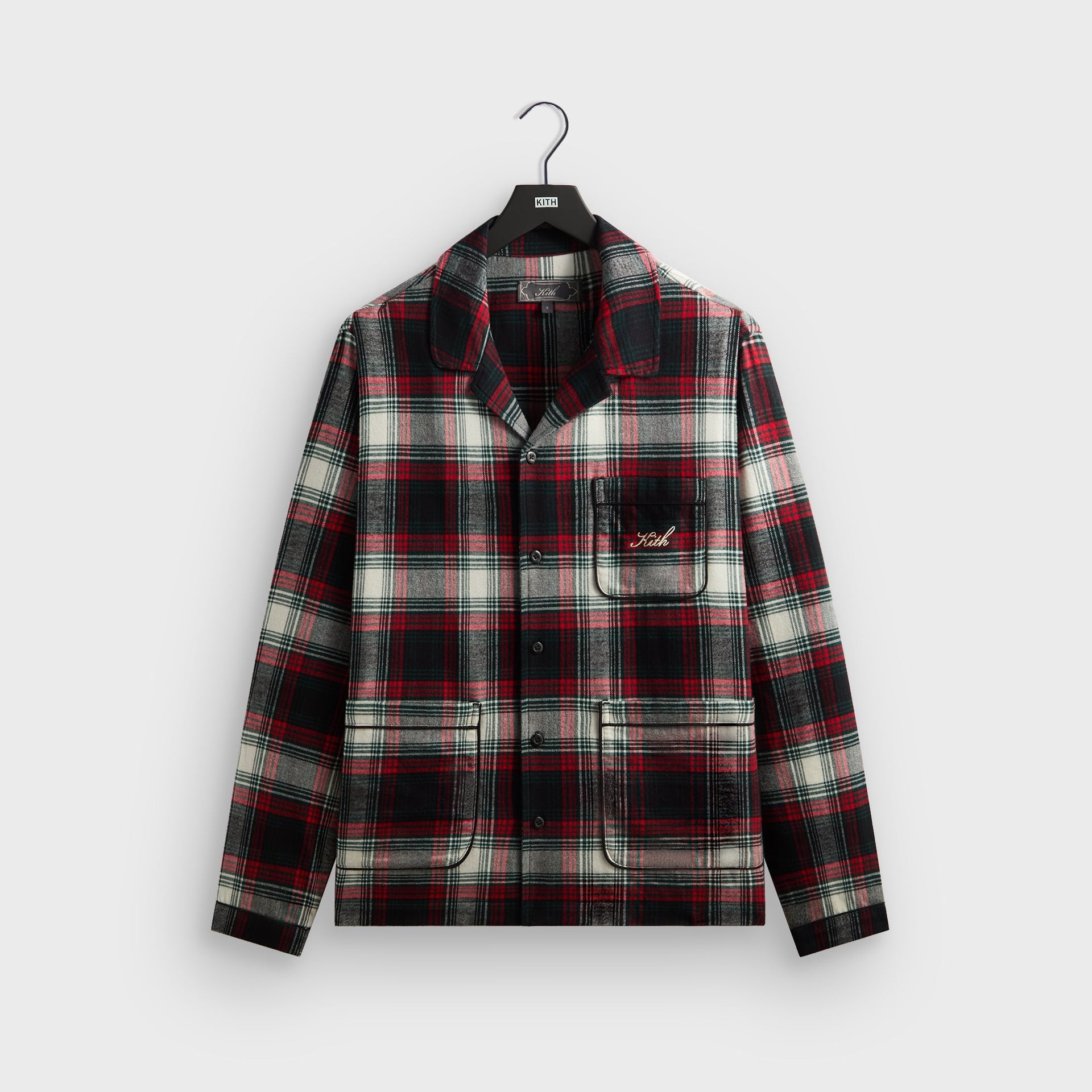 Kithmas Plaid Pajama Set - Black