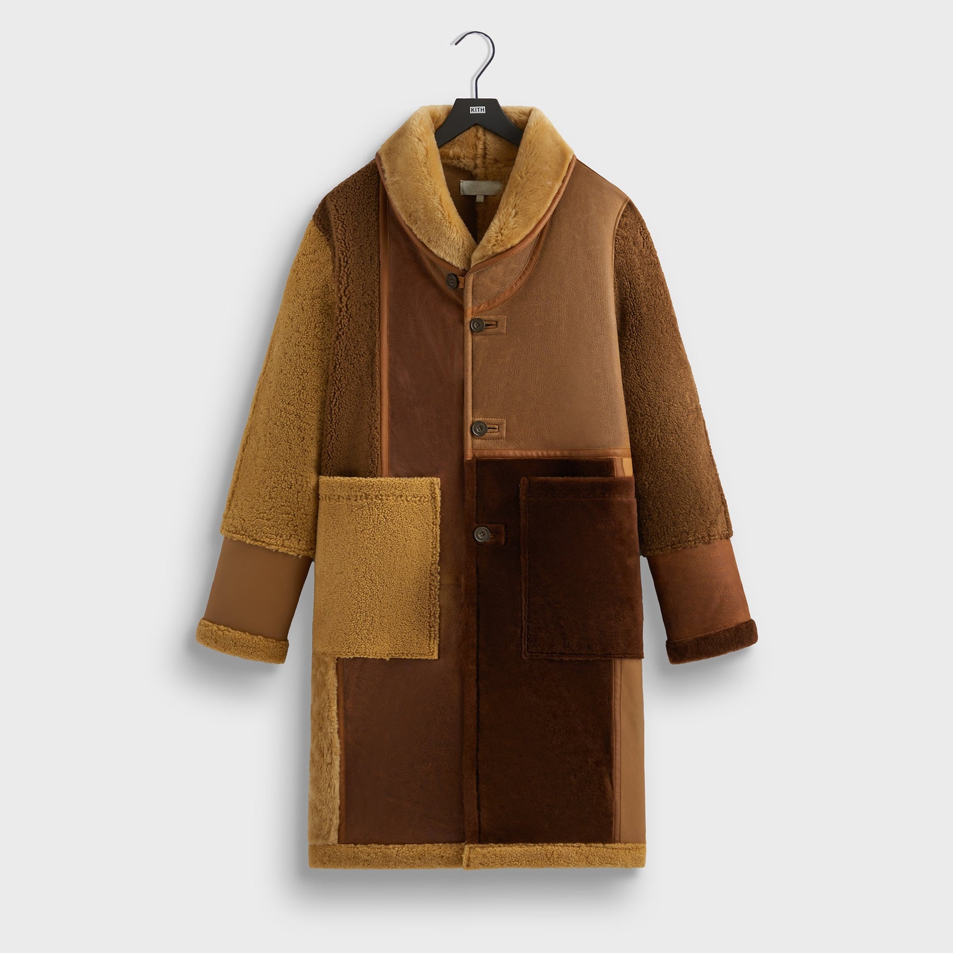 Kith Shearling Patchwork Becker Coat - Mesa
