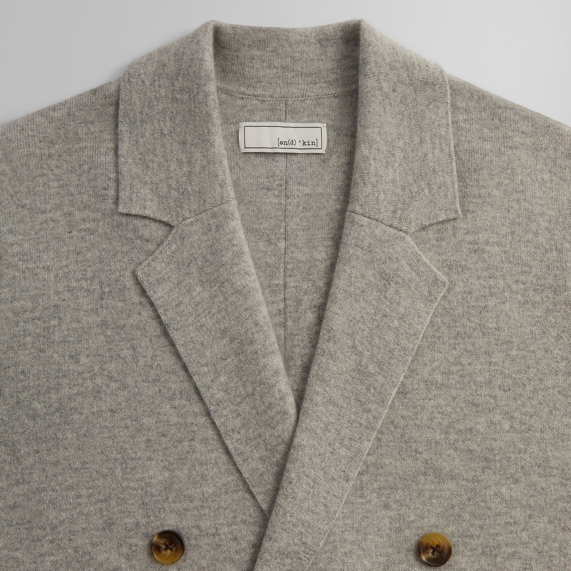 Blazer croisé &Kin Cashmere Raya - Gris chiné moyen