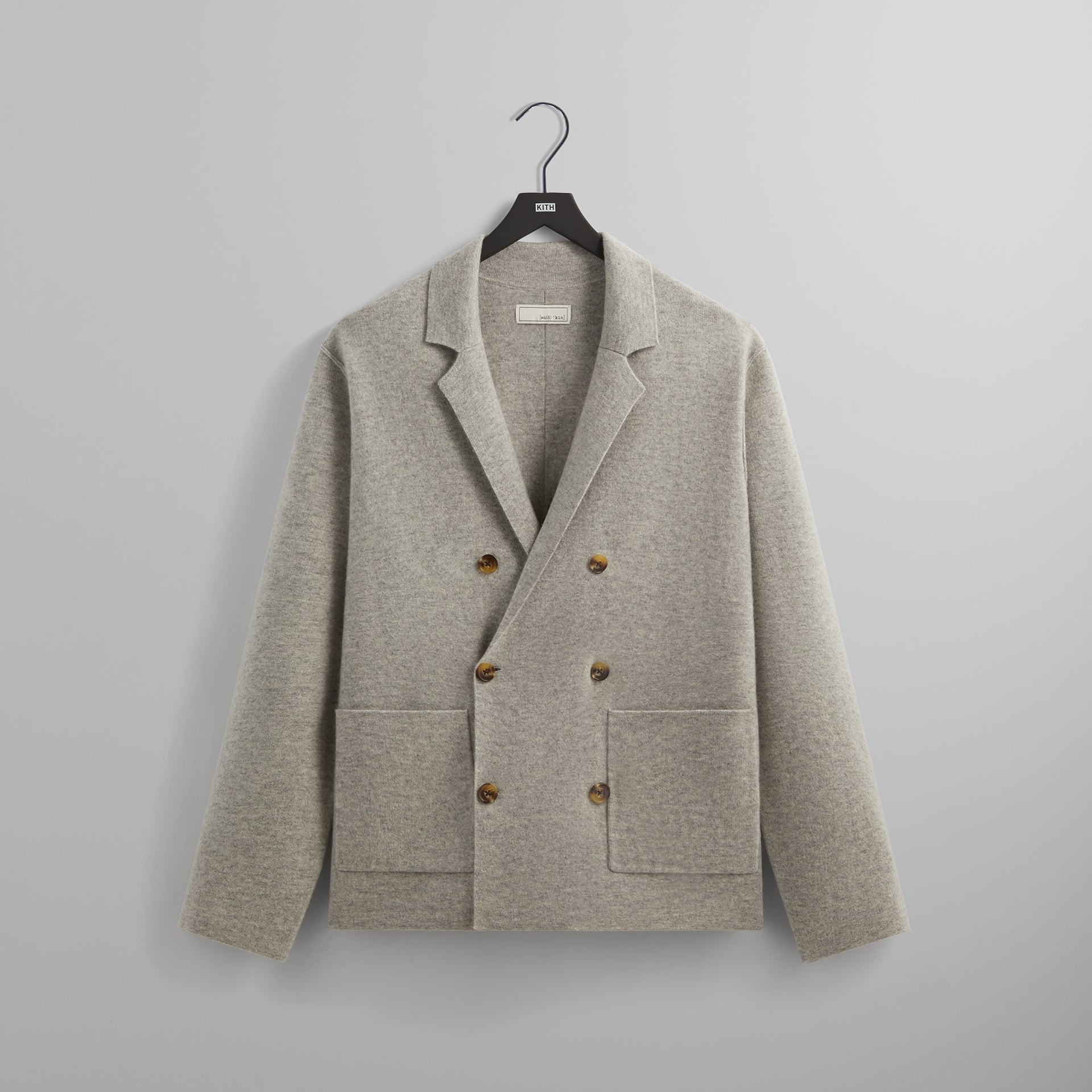 Blazer croisé &Kin Cashmere Raya - Gris chiné moyen