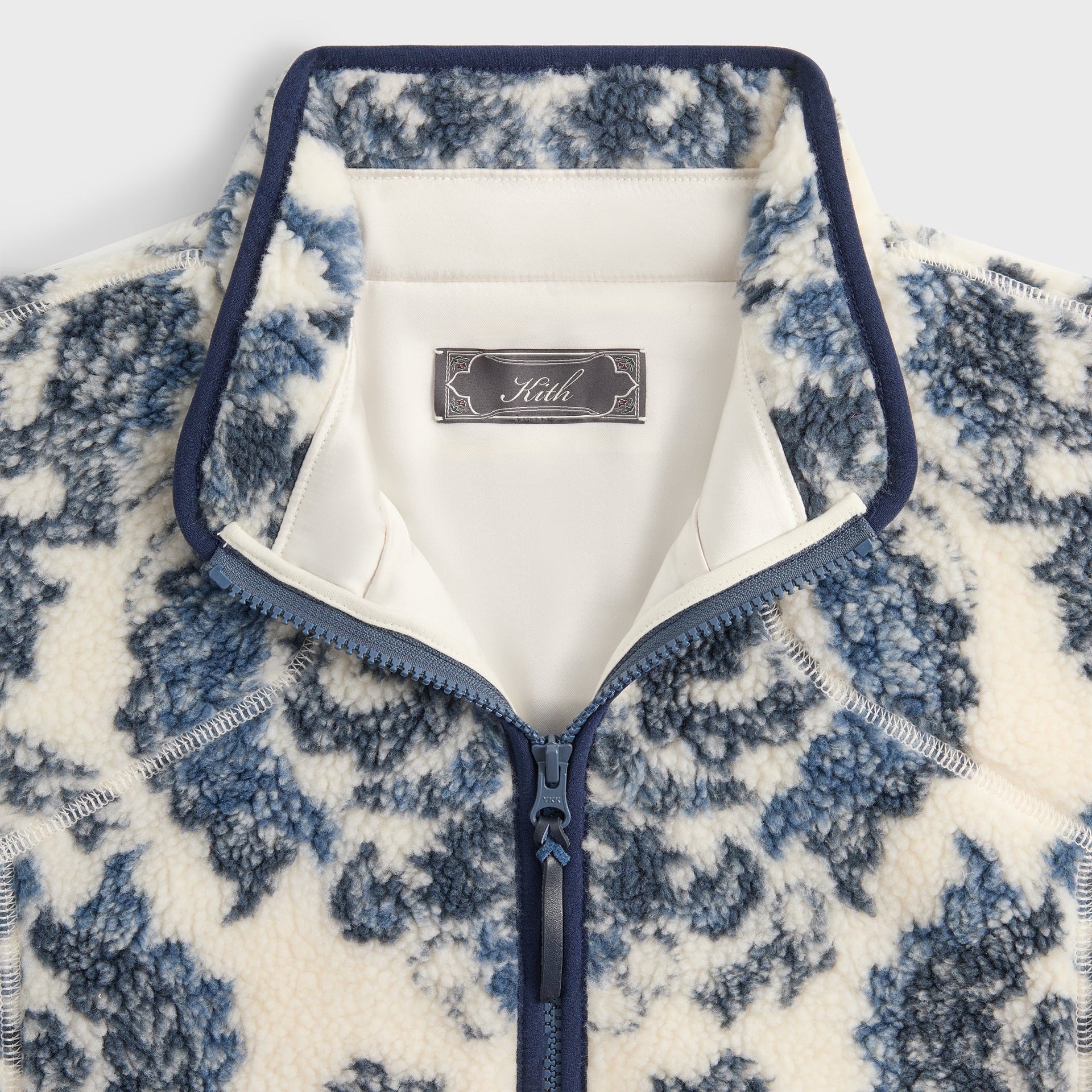 Kith Damask Floral Sherpa Harper Jacket - Sandrift