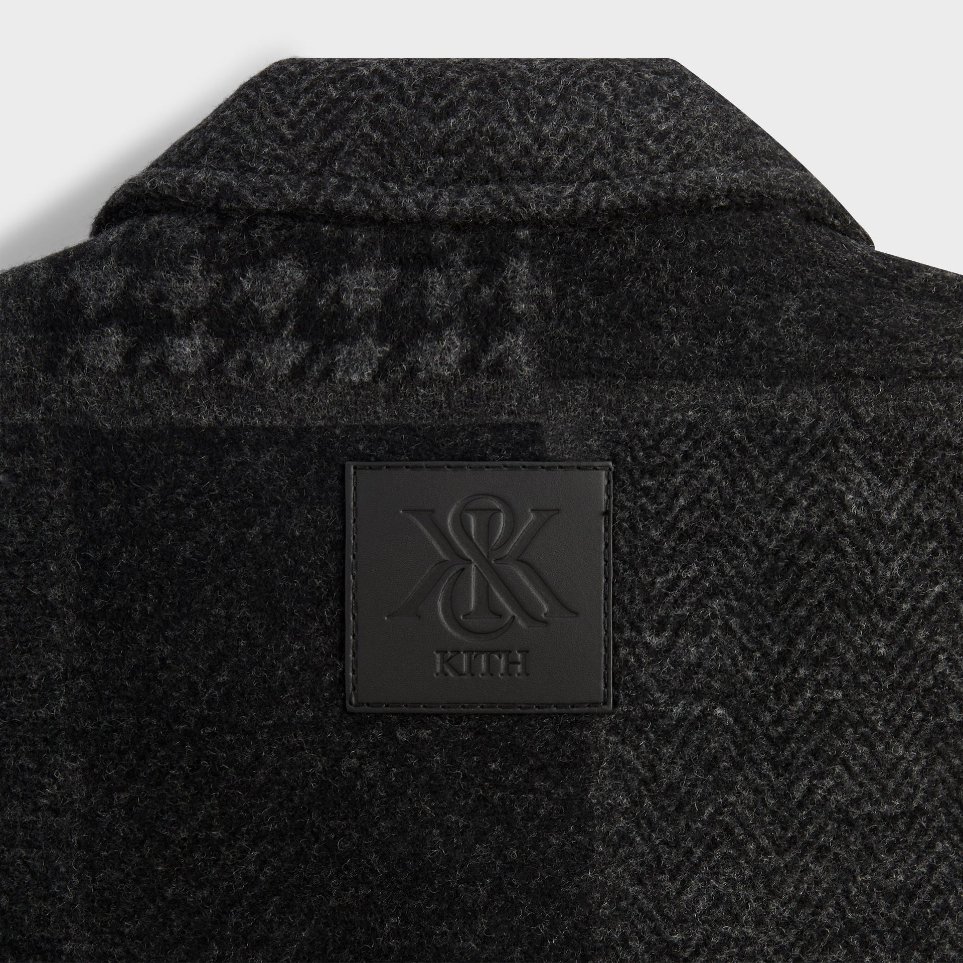 Kith Chenille Plaid Brixton Puffed Shirt Jacket - Black - PH