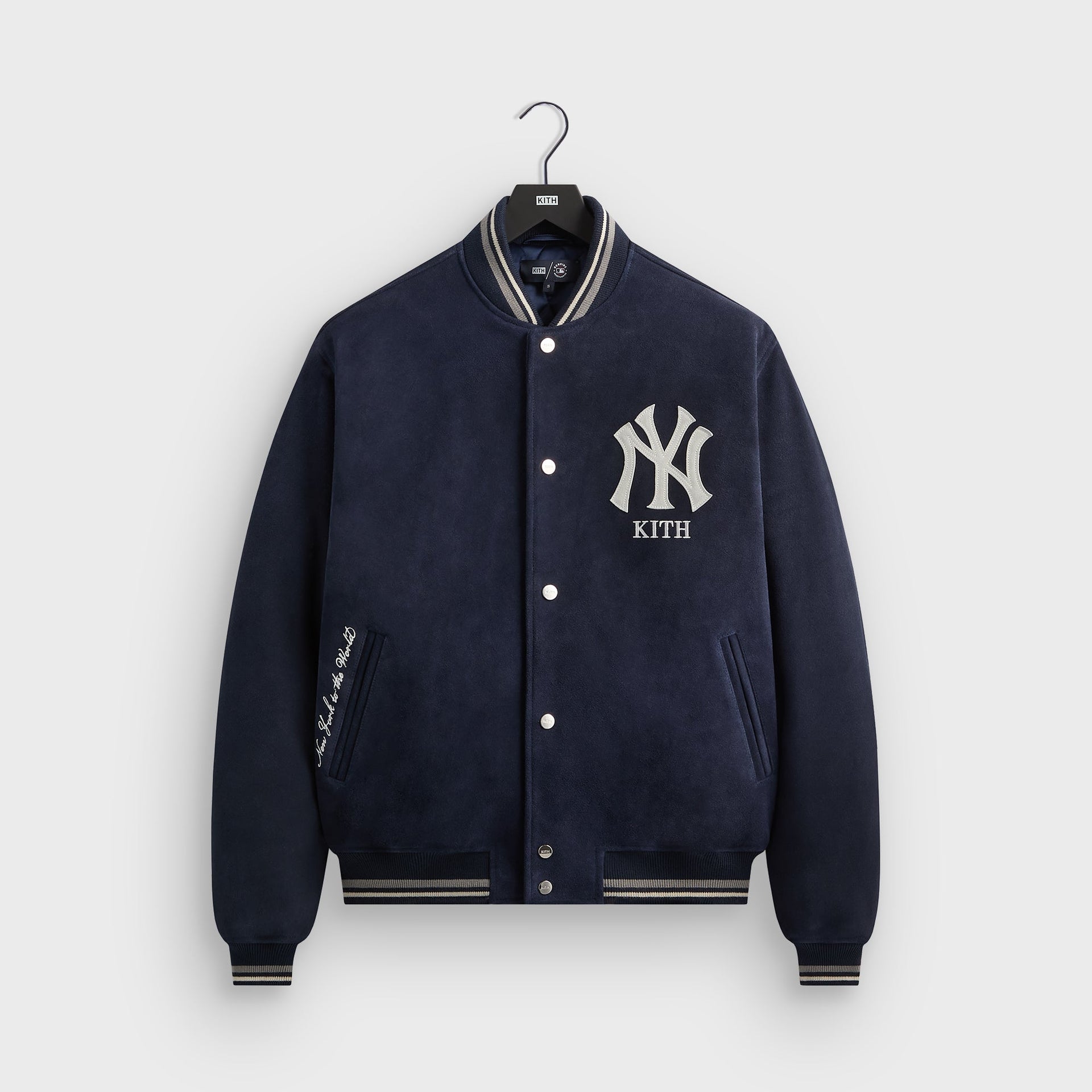 Kith for the New York Yankees Suede Porter Bomber Jacket - Nocturnal