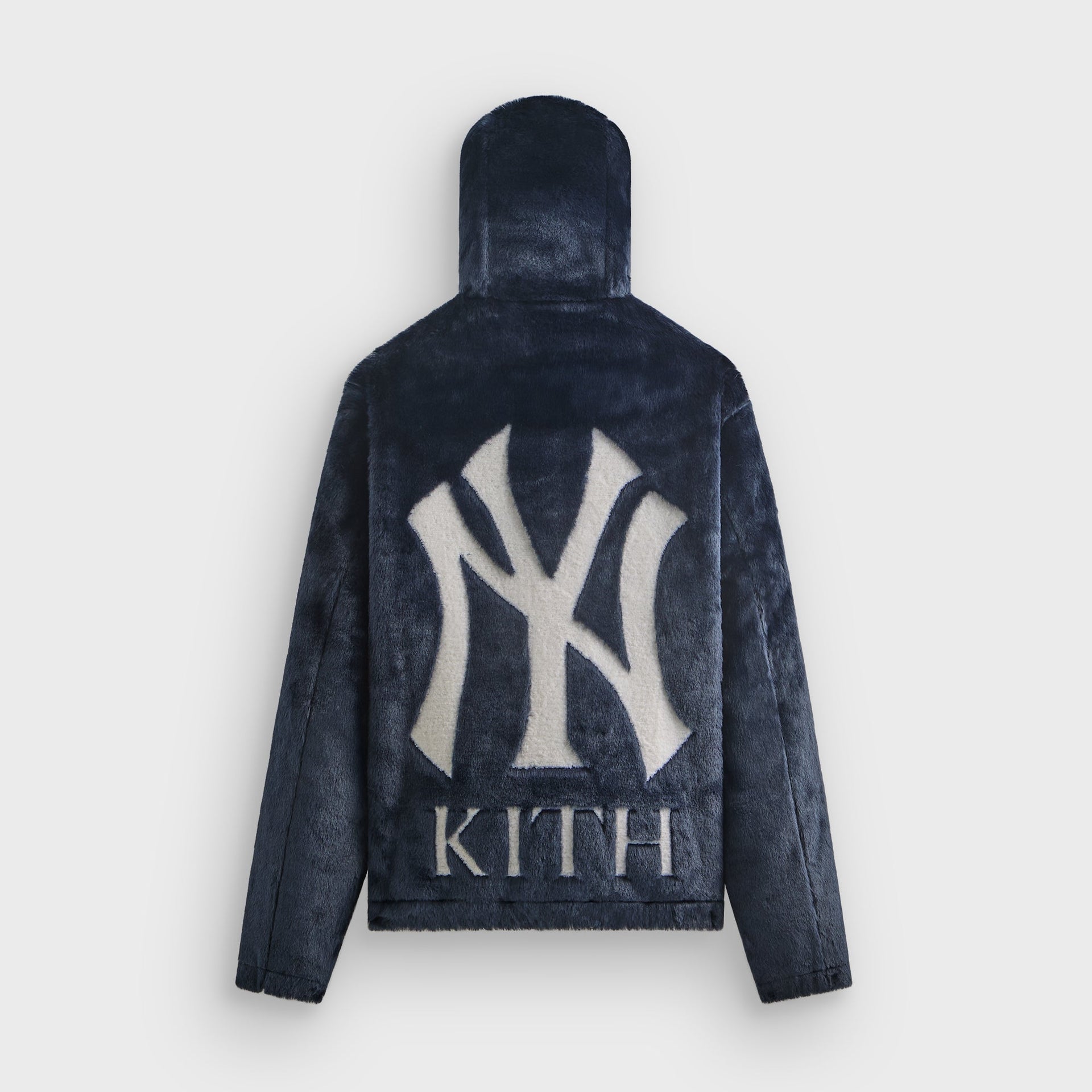 Kith for the New York Yankees Faux Fur Jacquard Jaysen Hoodie - Nocturnal