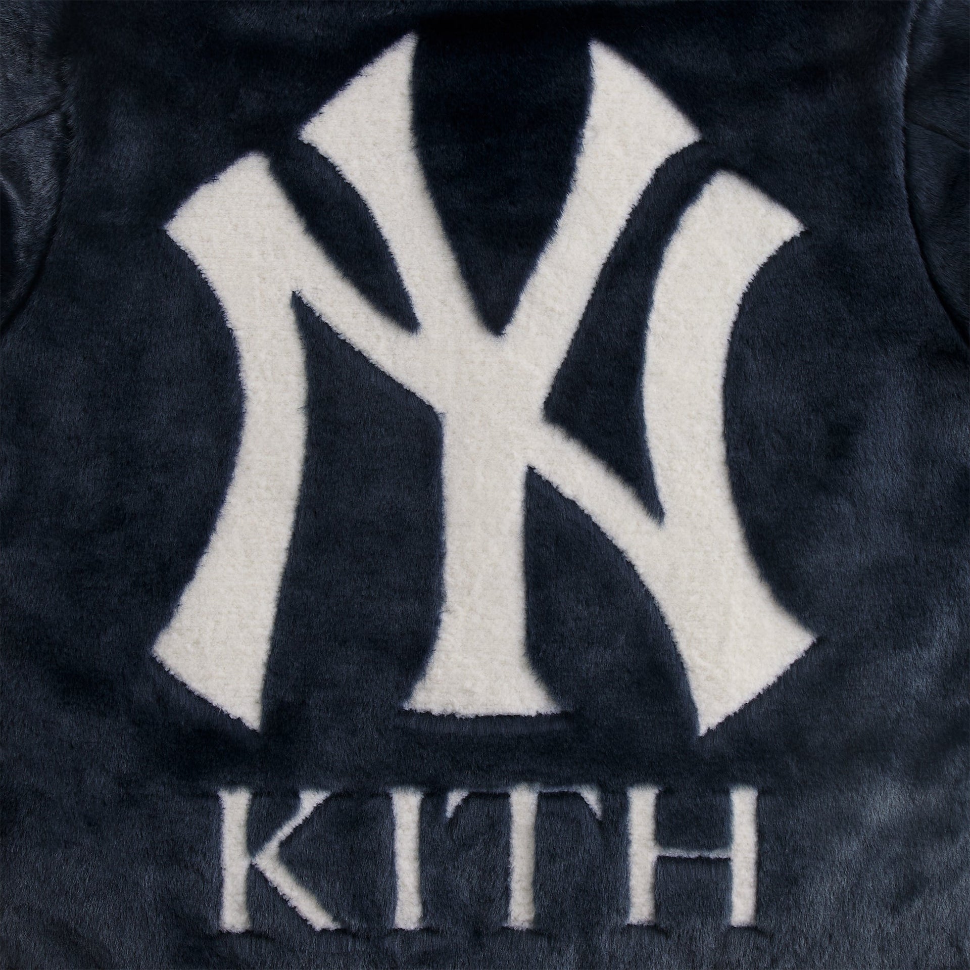 Kith for the New York Yankees Faux Fur Jacquard Jaysen Hoodie - Nocturnal