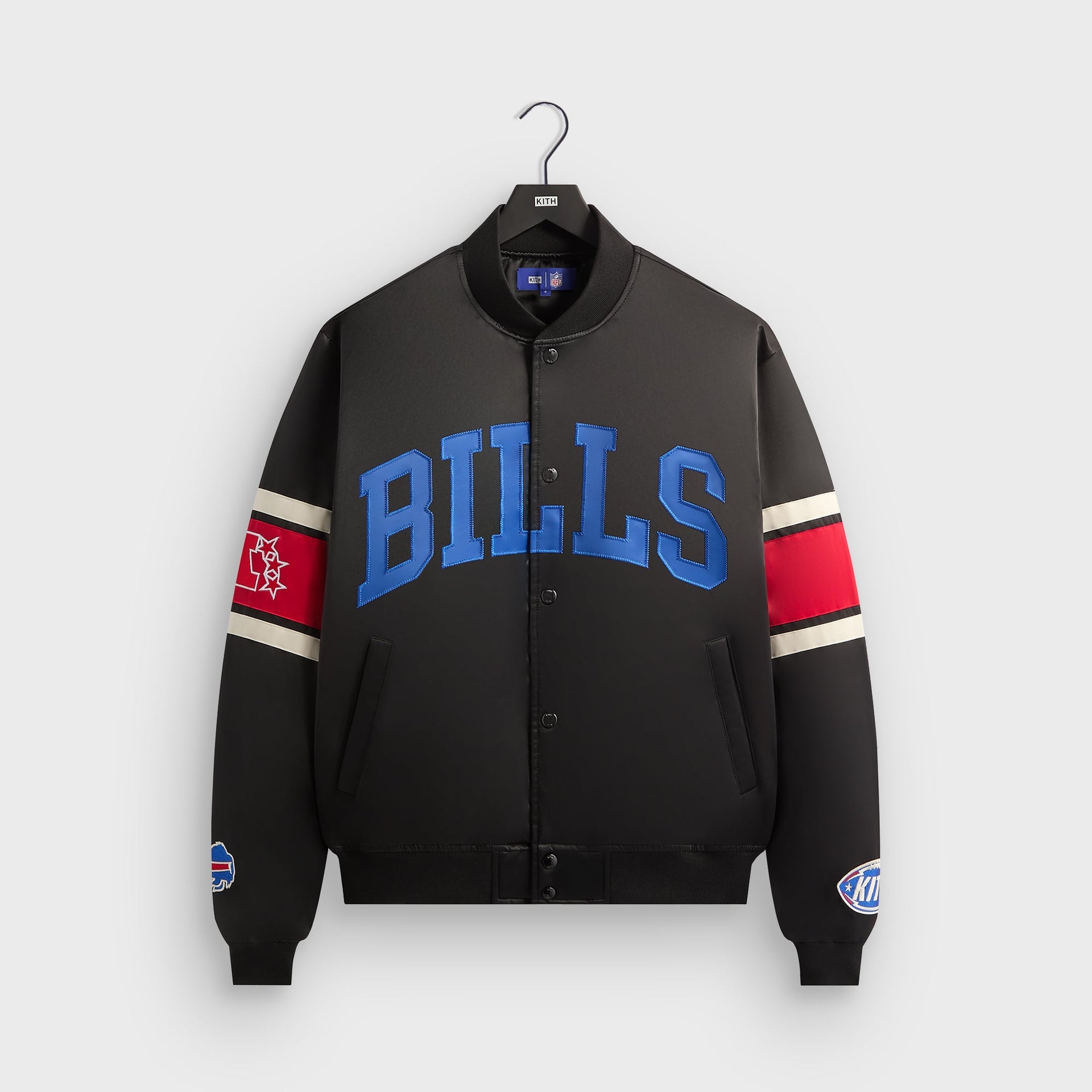 Kith for the NFL Buffalo Bills Satin Bomber Jacket - Black
