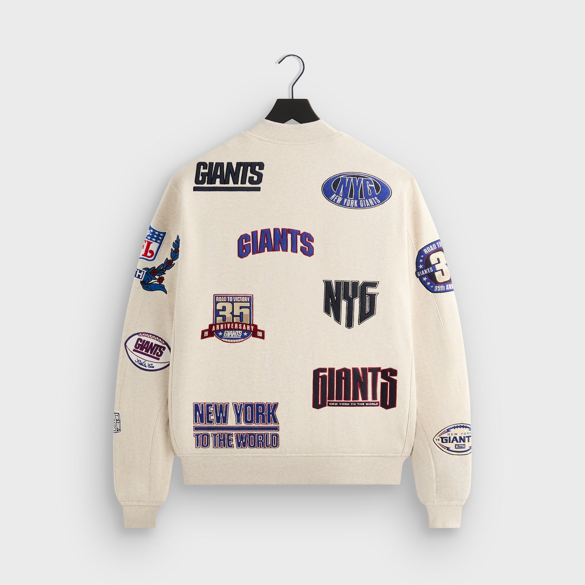 Kith for the NFL New York Giants Marvin Bomber Jacket - Sandrift