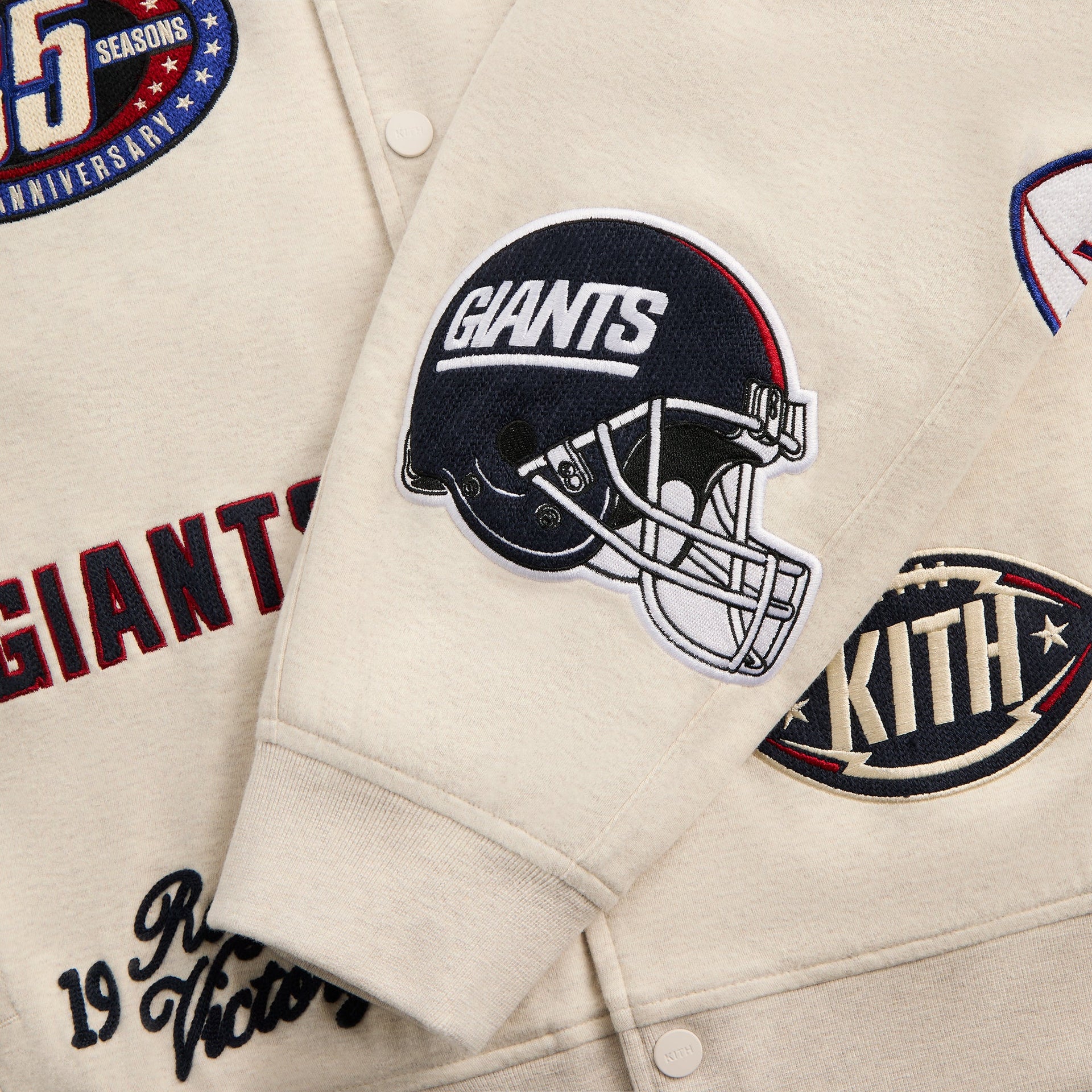 Kith for the NFL New York Giants Marvin Bomber Jacket - Sandrift