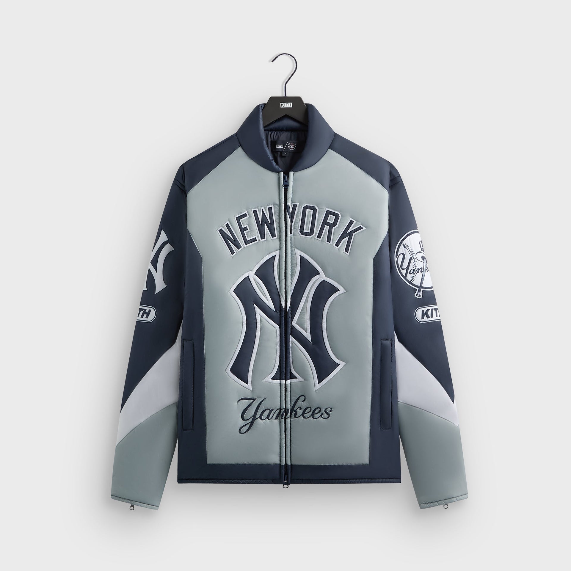 Kith for the New York Yankees Zip Brixton Puffed Shirt Jacket - Statue
