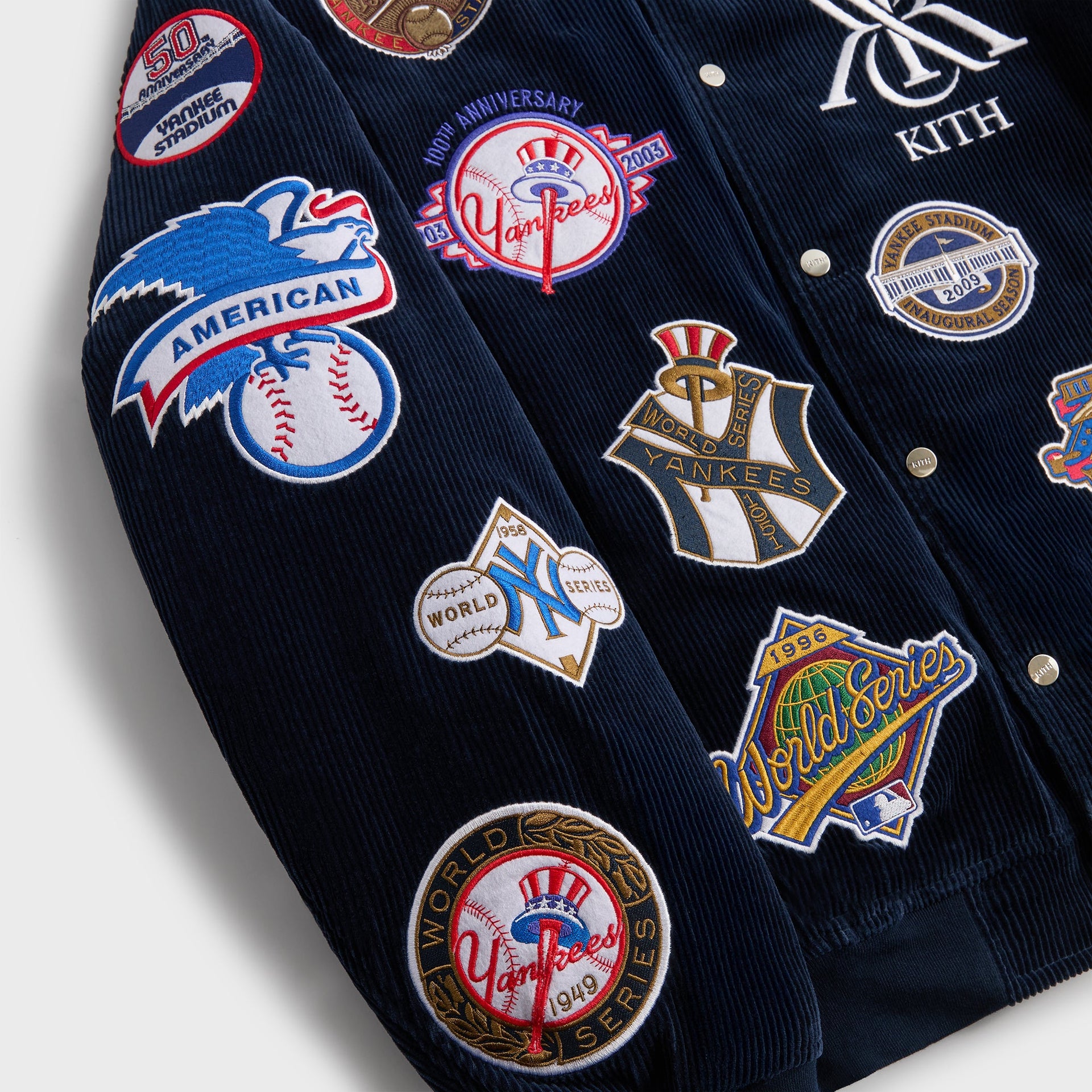 Kith for the New York Yankees Corduroy Avery Bomber Jacket - Nocturnal
