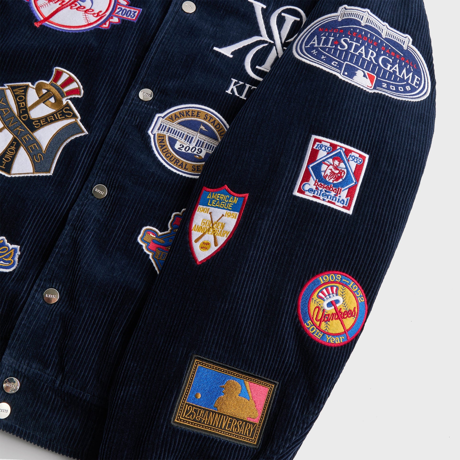 Kith for the New York Yankees Corduroy Avery Bomber Jacket - Nocturnal
