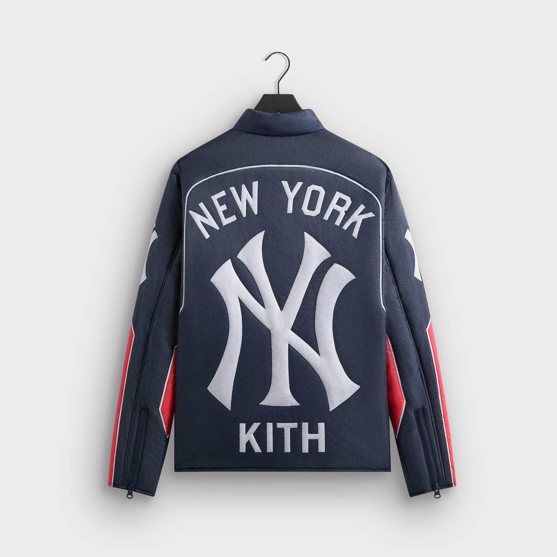 Kith for the New York Yankees Zip Brixton Puffed Shirt Jacket - Nocturnal