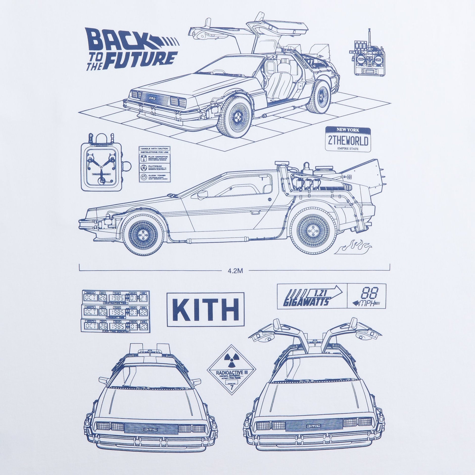 Kith for Back to the Future Blueprint Standard Crispy Pocket Tee - White - PH
