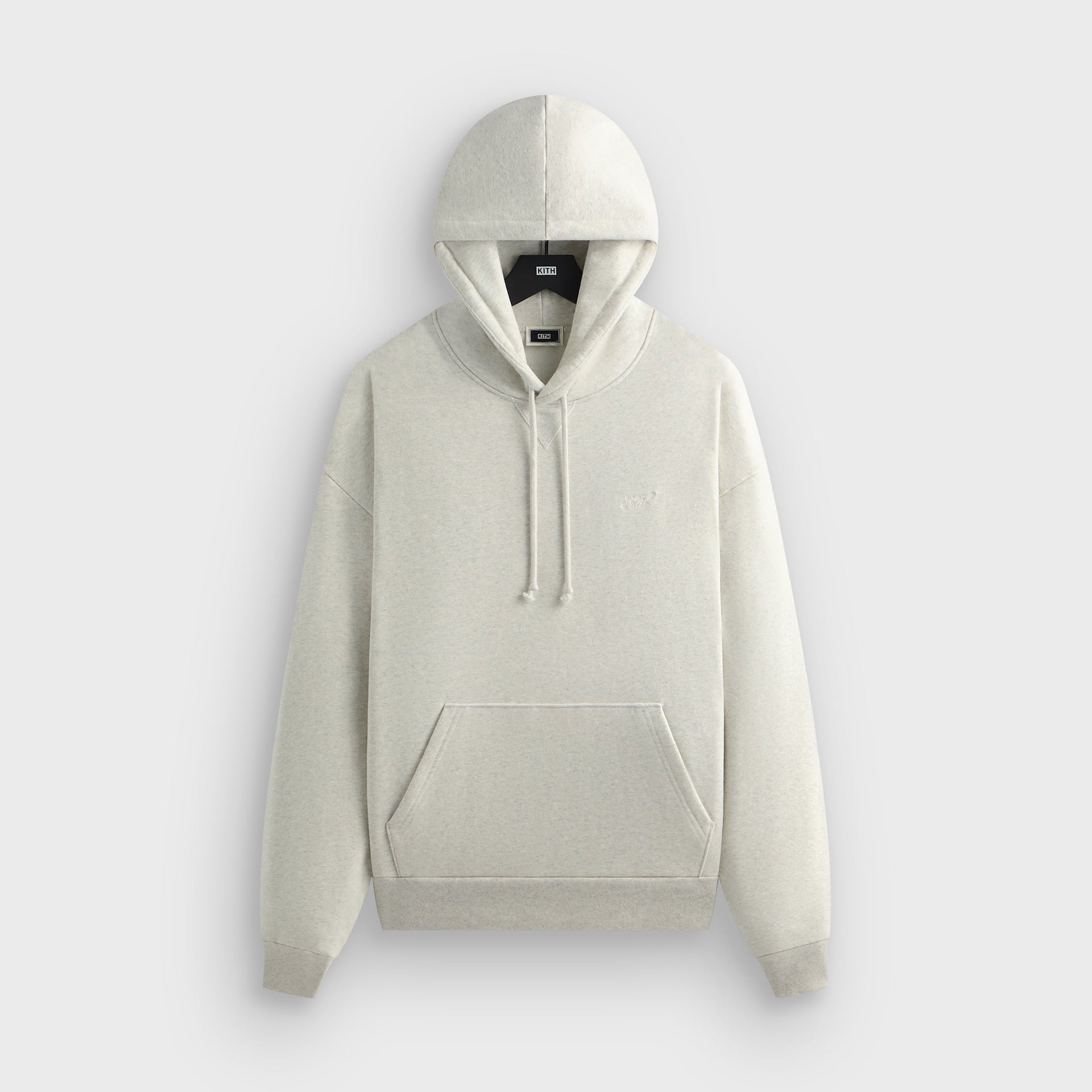 Kith Sueded French Terry Nelson Hoodie - Light Heather Grey