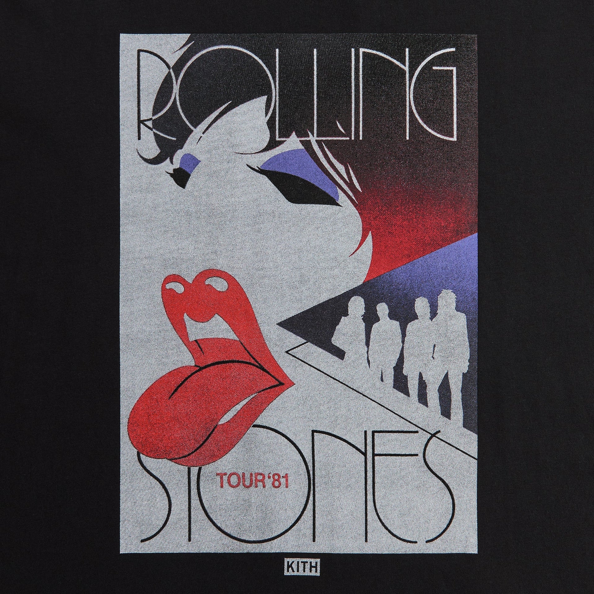 Kith for The Rolling Stones Tour 1981 Tee - Black