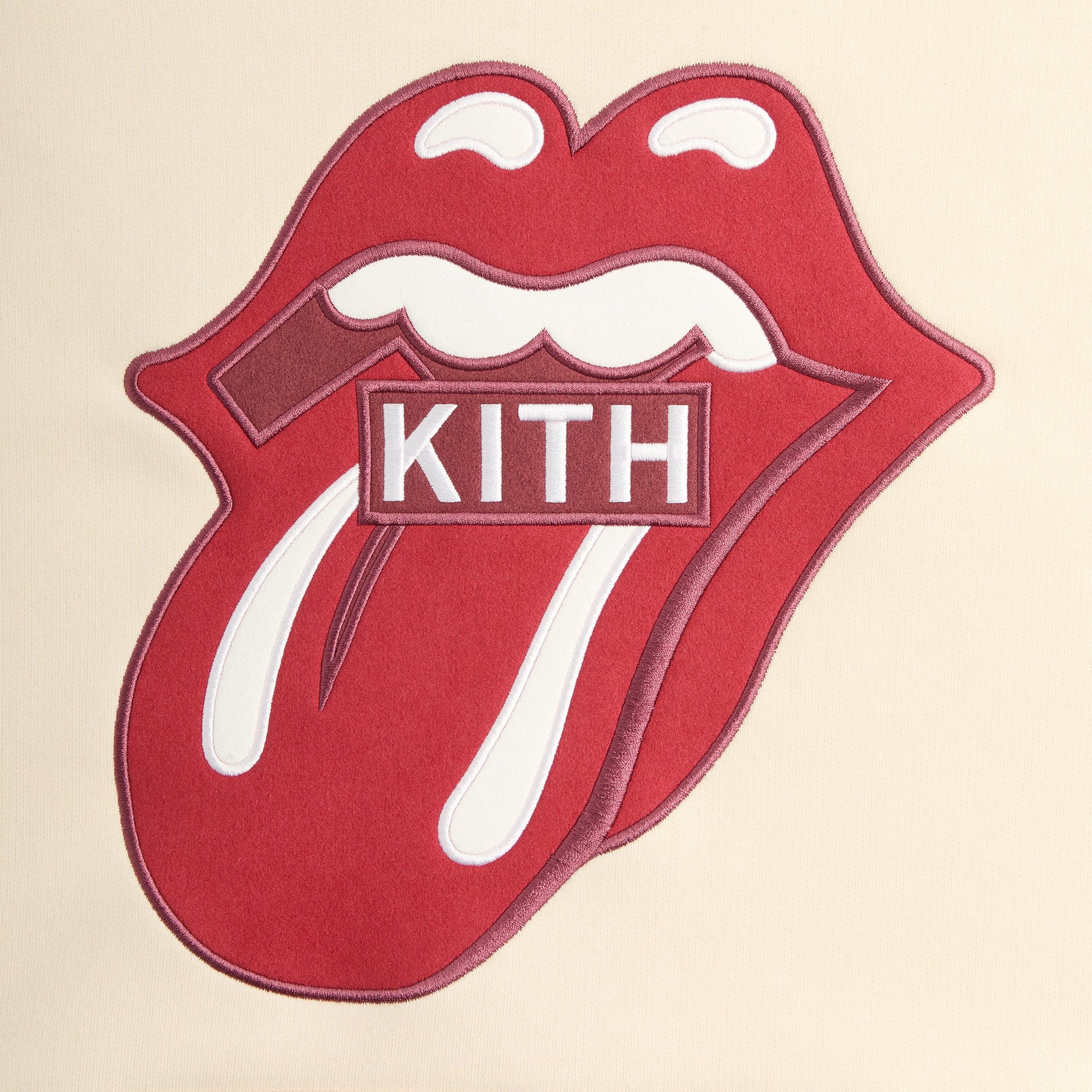 Kith for The Rolling Stones Classic Logo Nelson Hoodie - Muslin