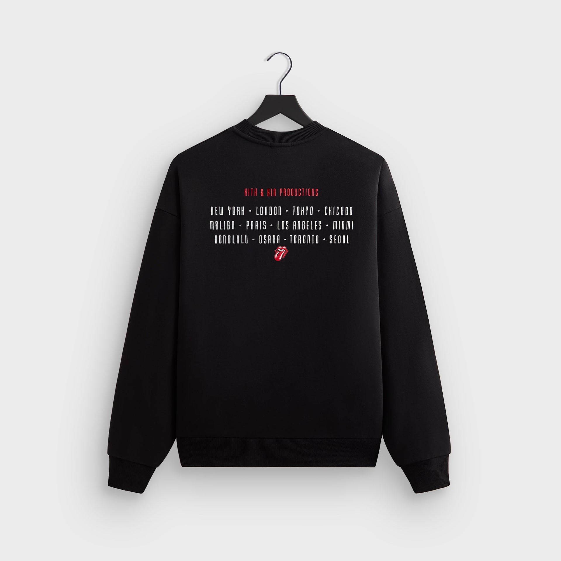 Kith for The Rolling Stones International 1996 Nelson Crewneck - Black