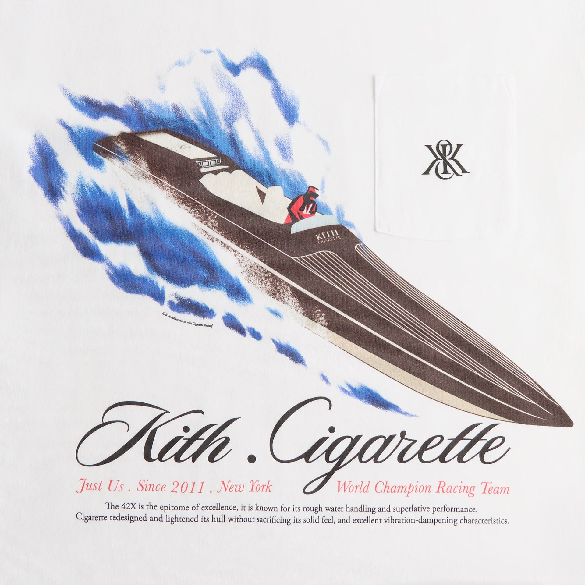 Kith for Cigarette Racing 42X Vintage Tee - White