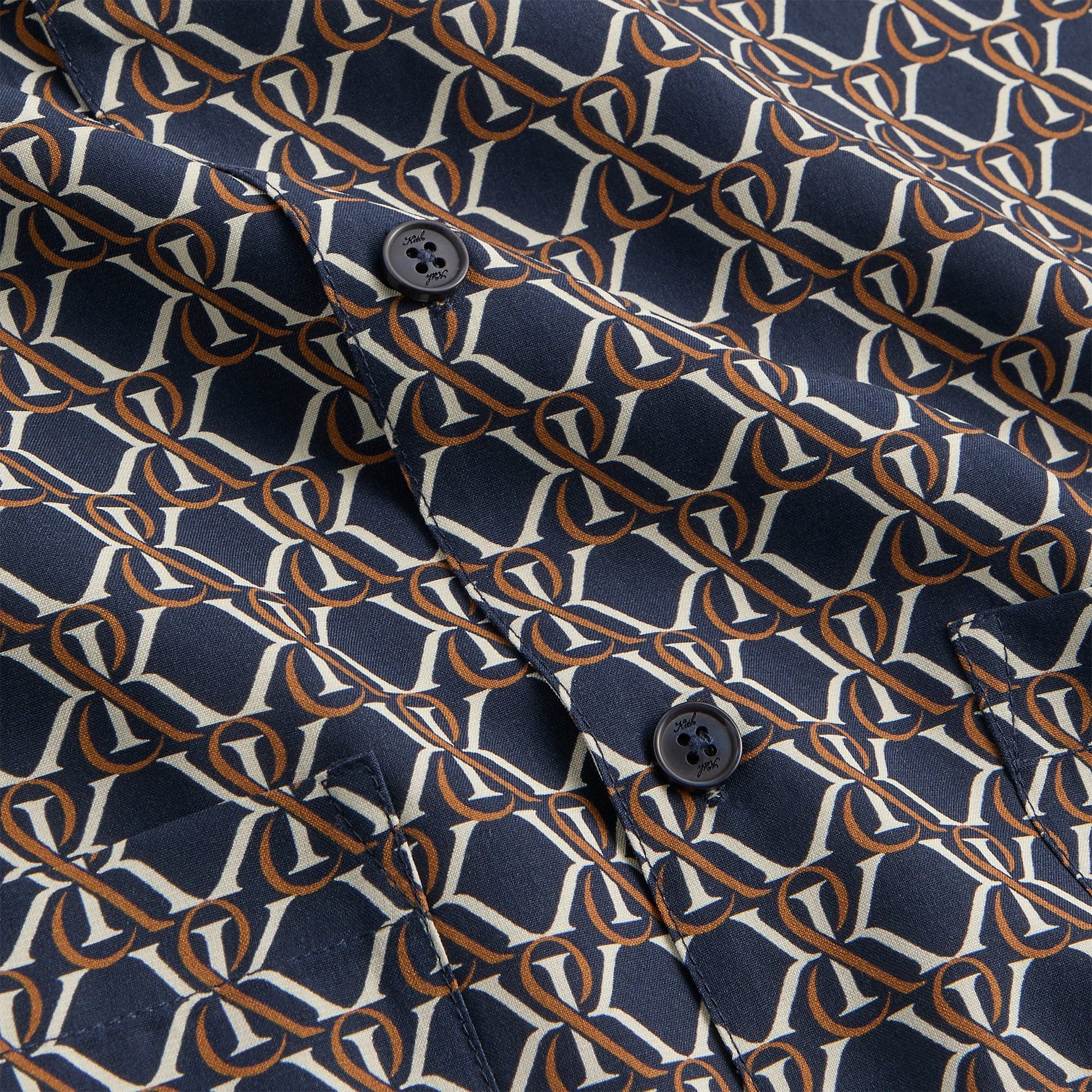 Kith Monogram Crest Reade Shirt - Nocturnal