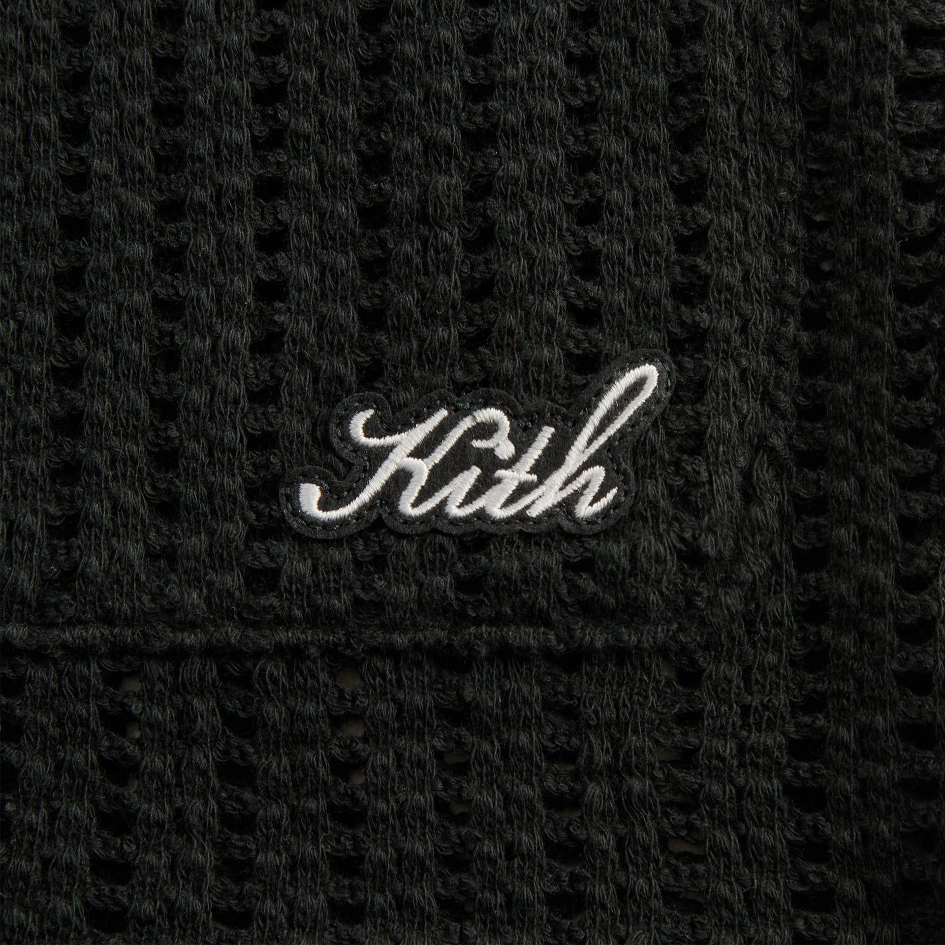 Kith Cotton Mesh Thompson Camp Collar Shirt - Black
