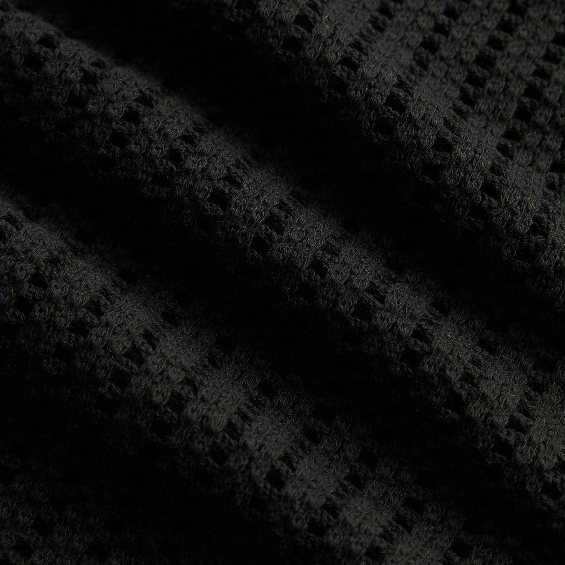 Kith Cotton Mesh Thompson Camp Collar Shirt - Black