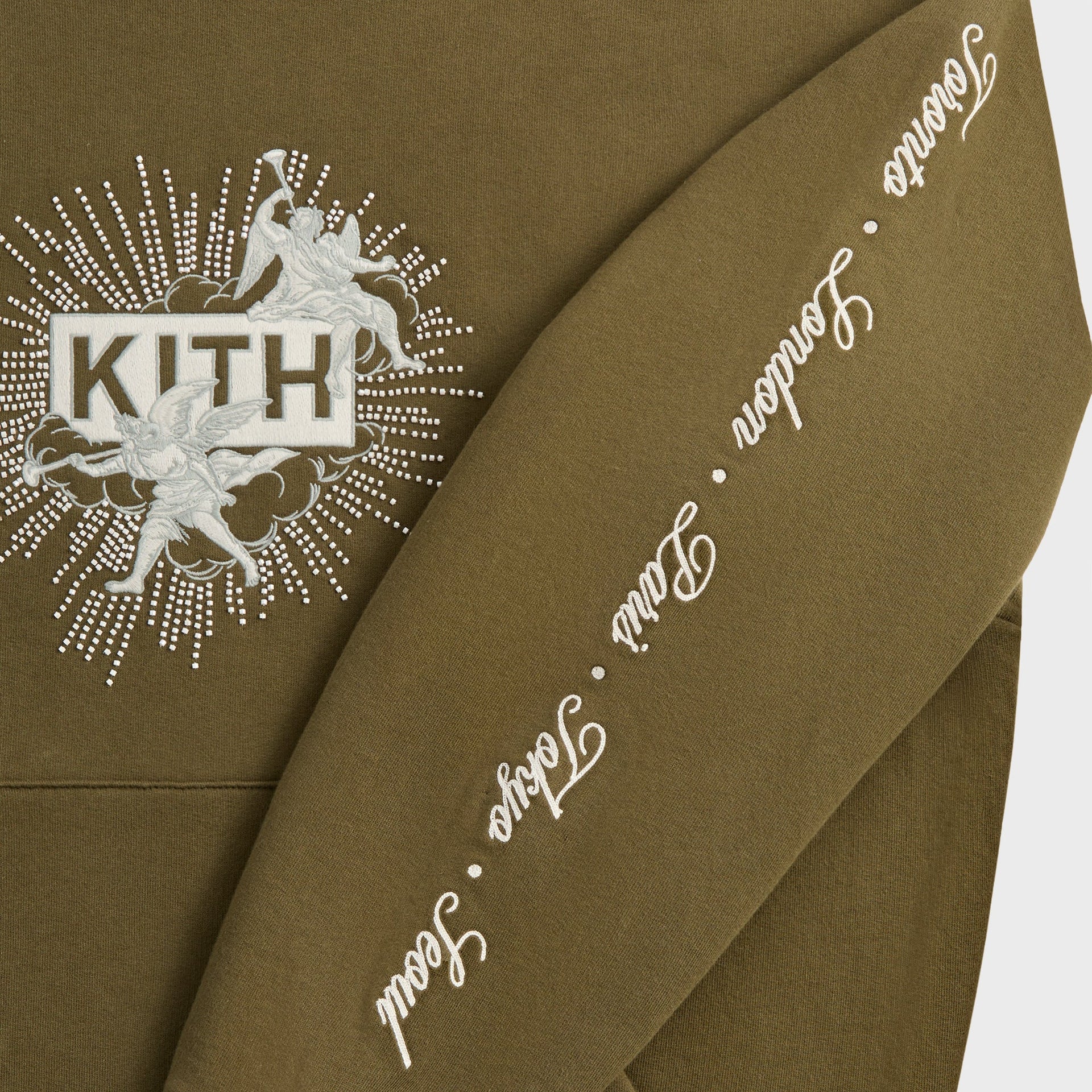 Kith Beaded Angel Nelson Hoodie - Moss