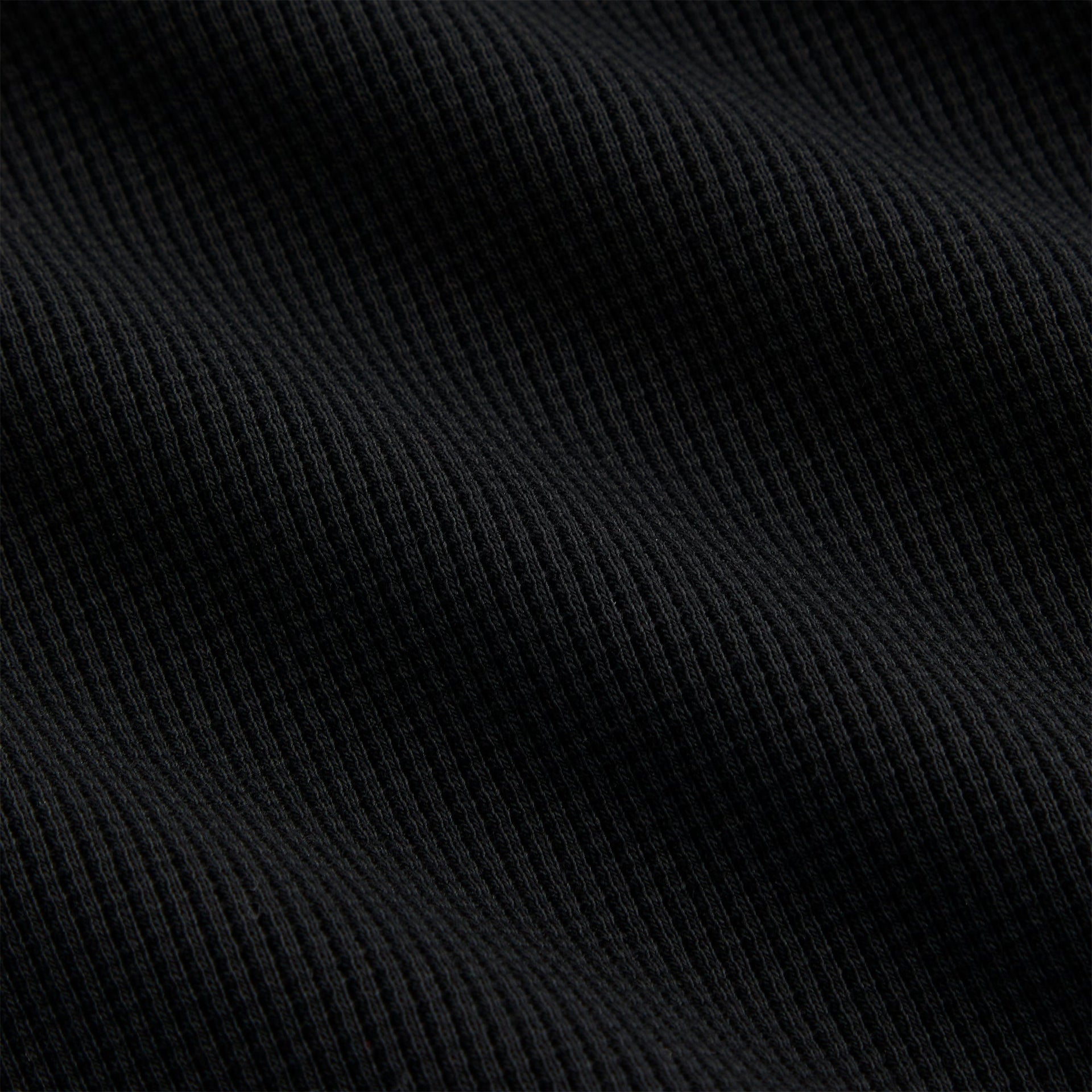 Kith Micro Waffle Short Sleeve Colby Pullover - Black