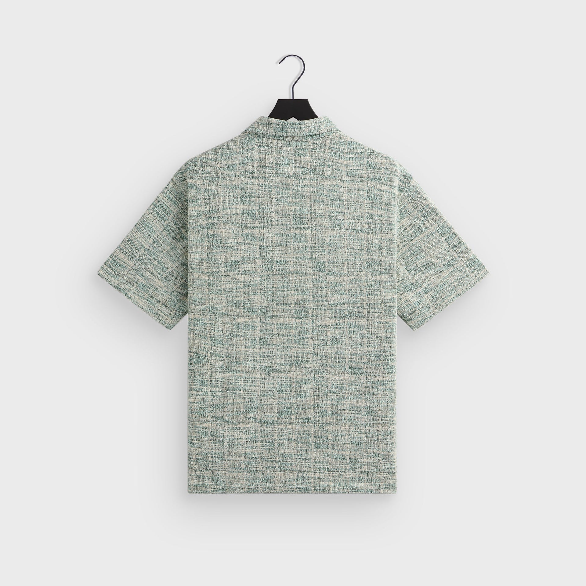 Kith Tweed Short Sleeve Boxy Collared Overshirt - Mykonos