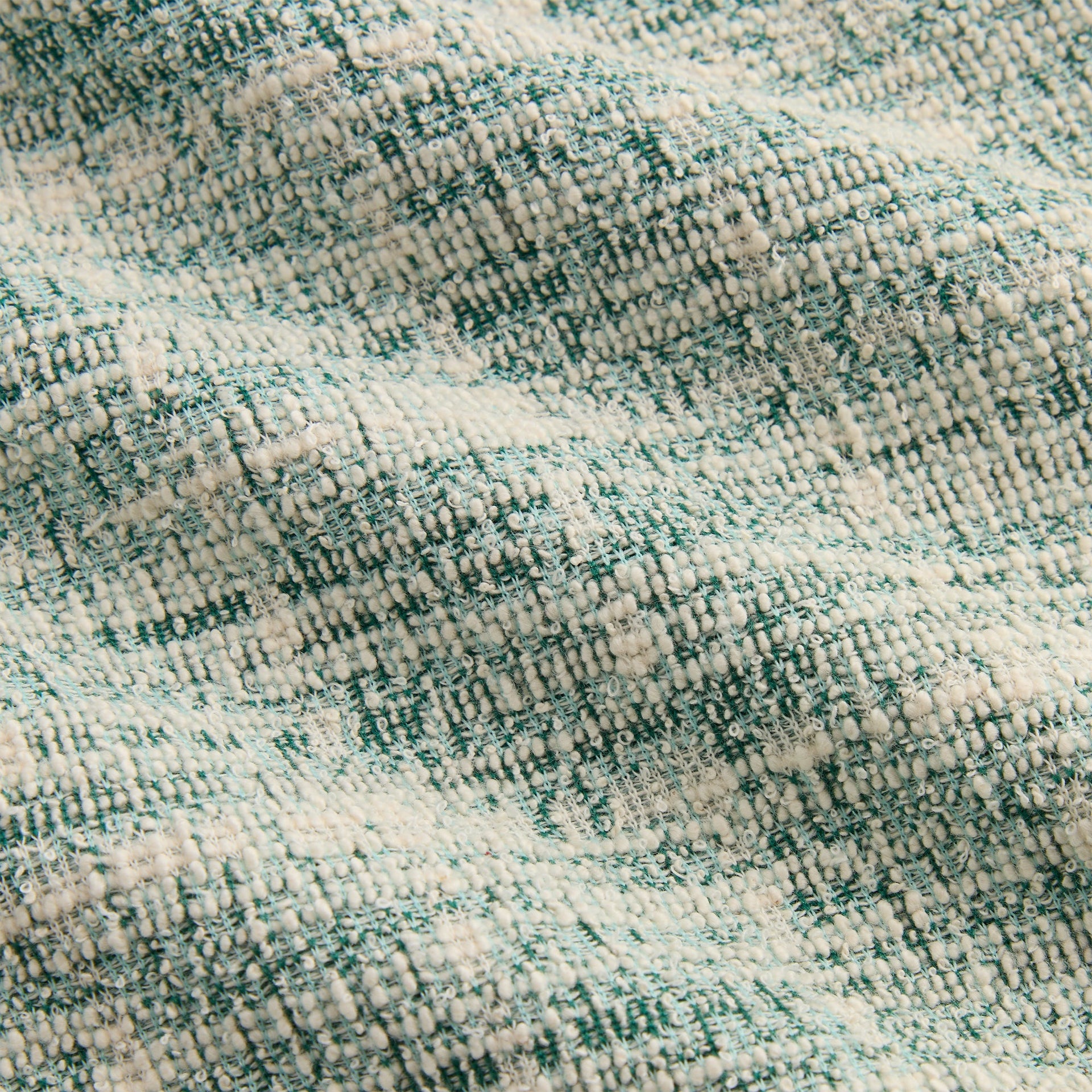 Kith Tweed Short Sleeve Boxy Collared Overshirt - Mykonos