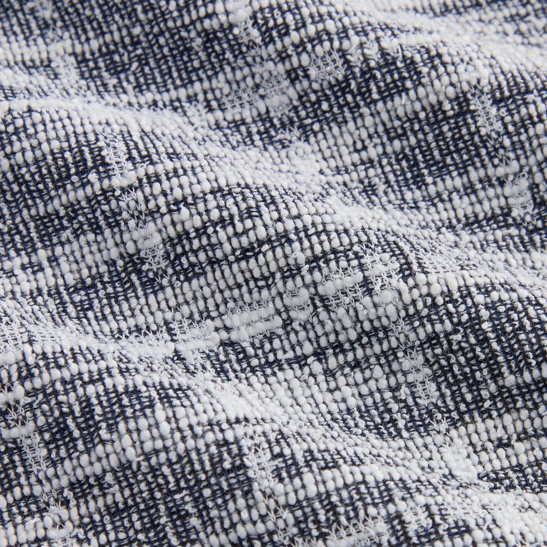 Kith Tweed Long Sleeve Boxy Collared Overshirt - Nocturnal