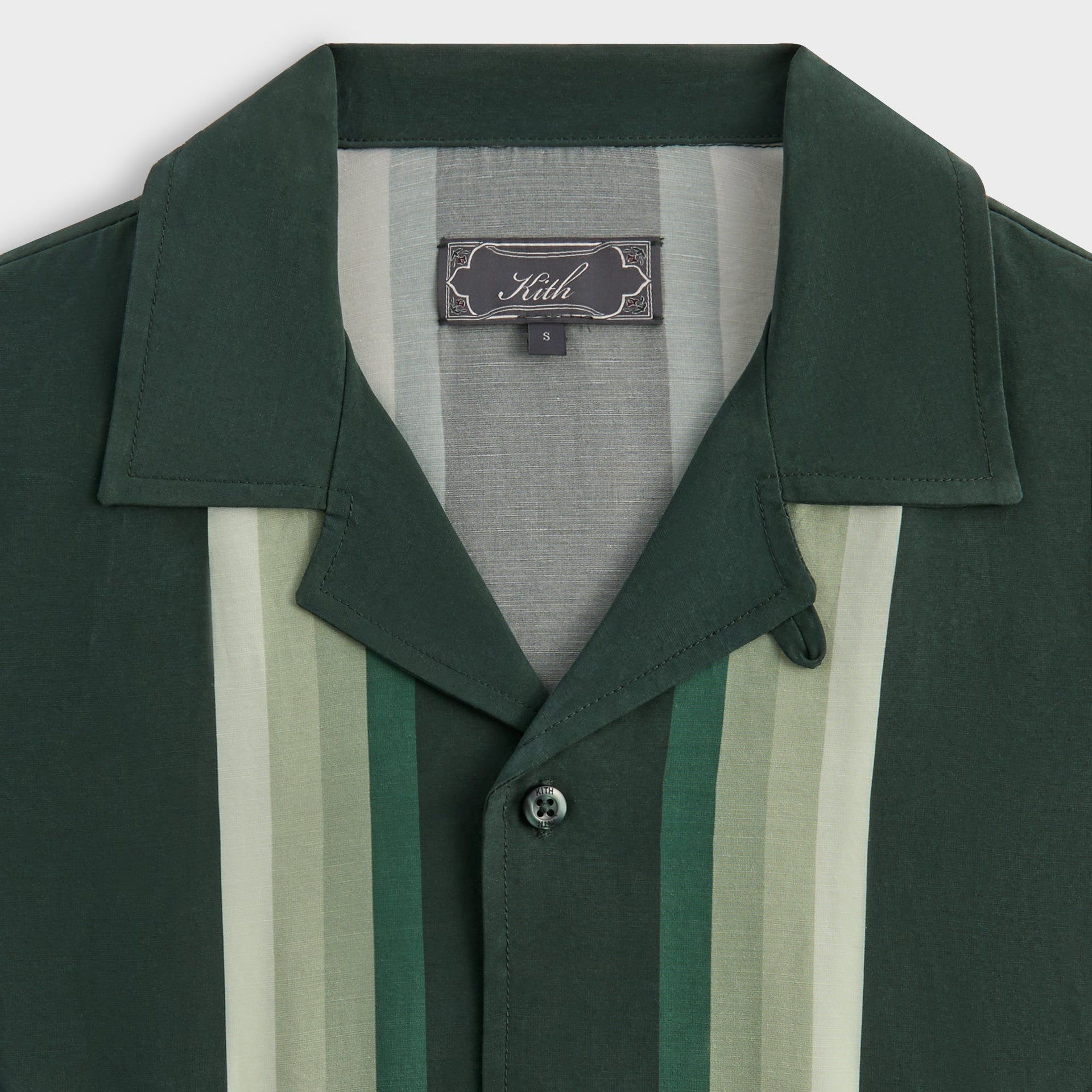 Kith Border Stripe Thompson Camp Collar Shirt - Stadium