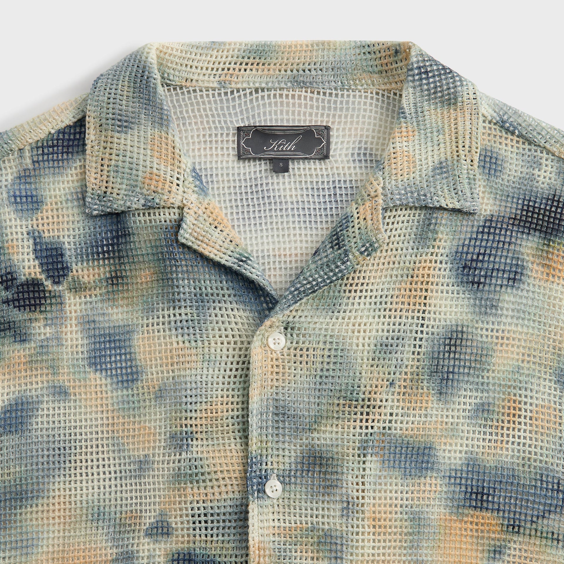 Kith Cotton Mesh Thompson Camp Collar Shirt - Cyanotype