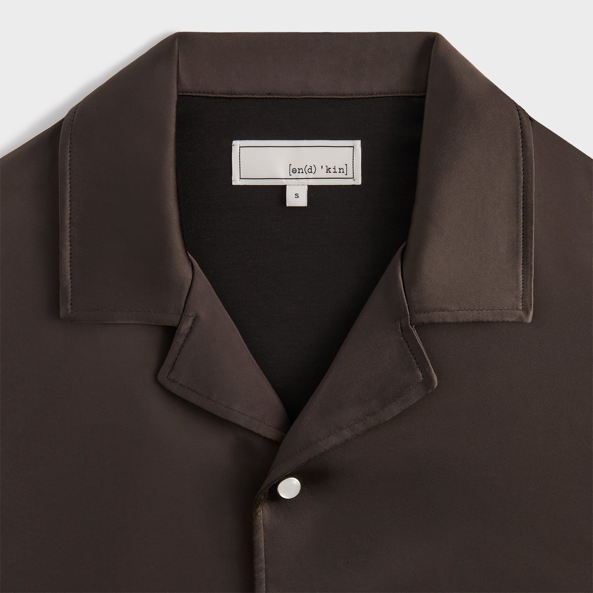 &Kin Washed Satin Landon Souvenir Shirt - Kindling