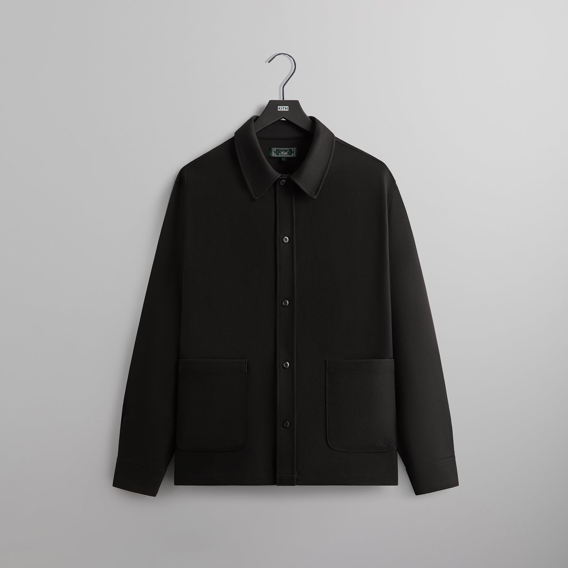 Kith Double Weave Boxy Collared Overshirt - Black PH