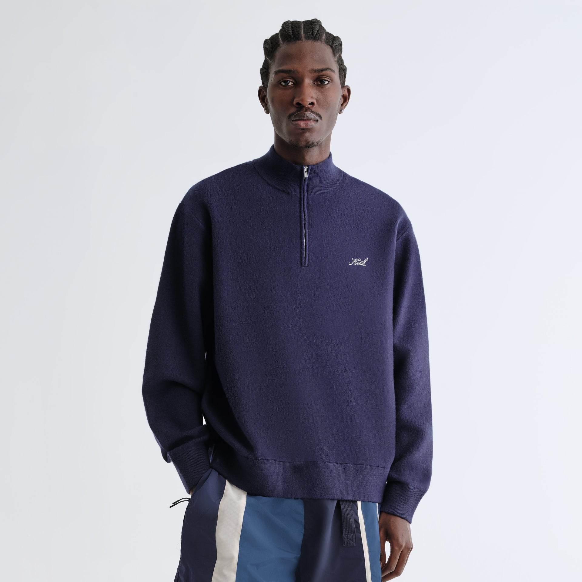 Kith Harmon Quarter Zip Mock Neck - Nocturnal