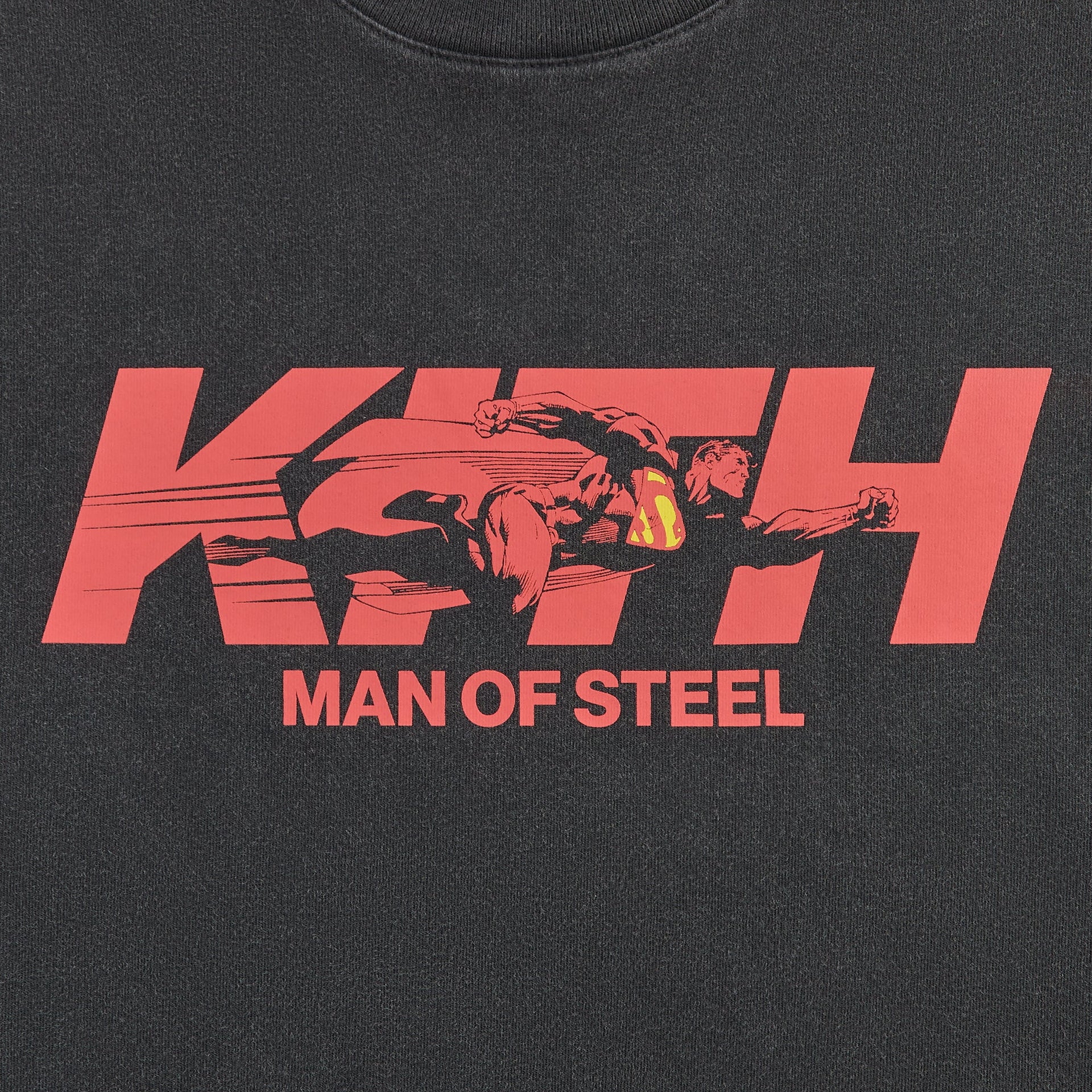 Superman | Kith Man of Steel Vintage Tee - Black