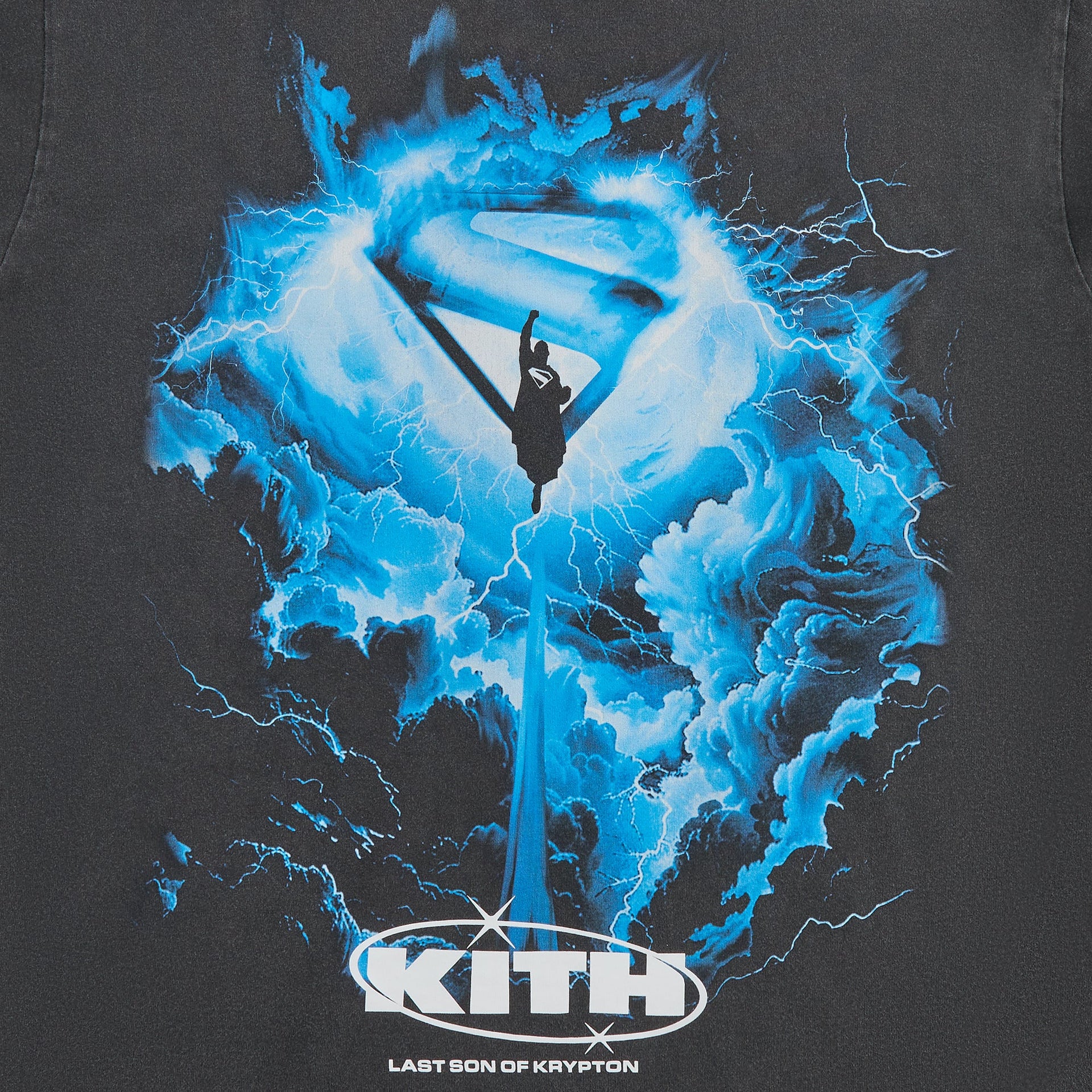 Superman | Kith (2025 Movie) Lightning Vintage Tee - Black