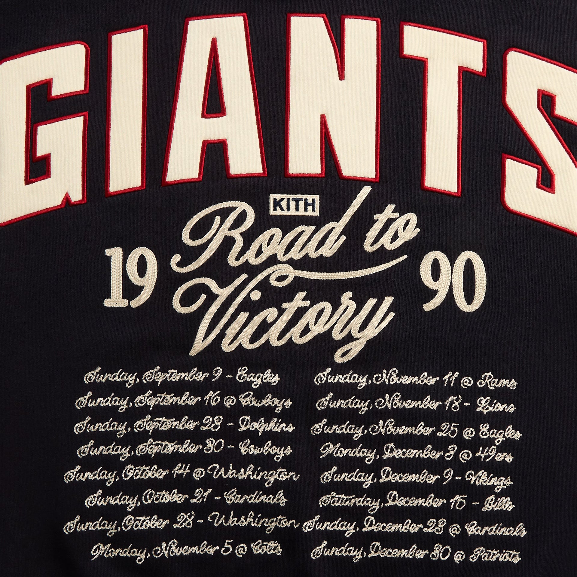 Kith for the NFL New York Giants Victory Vintage Nelson Crewneck - Ink