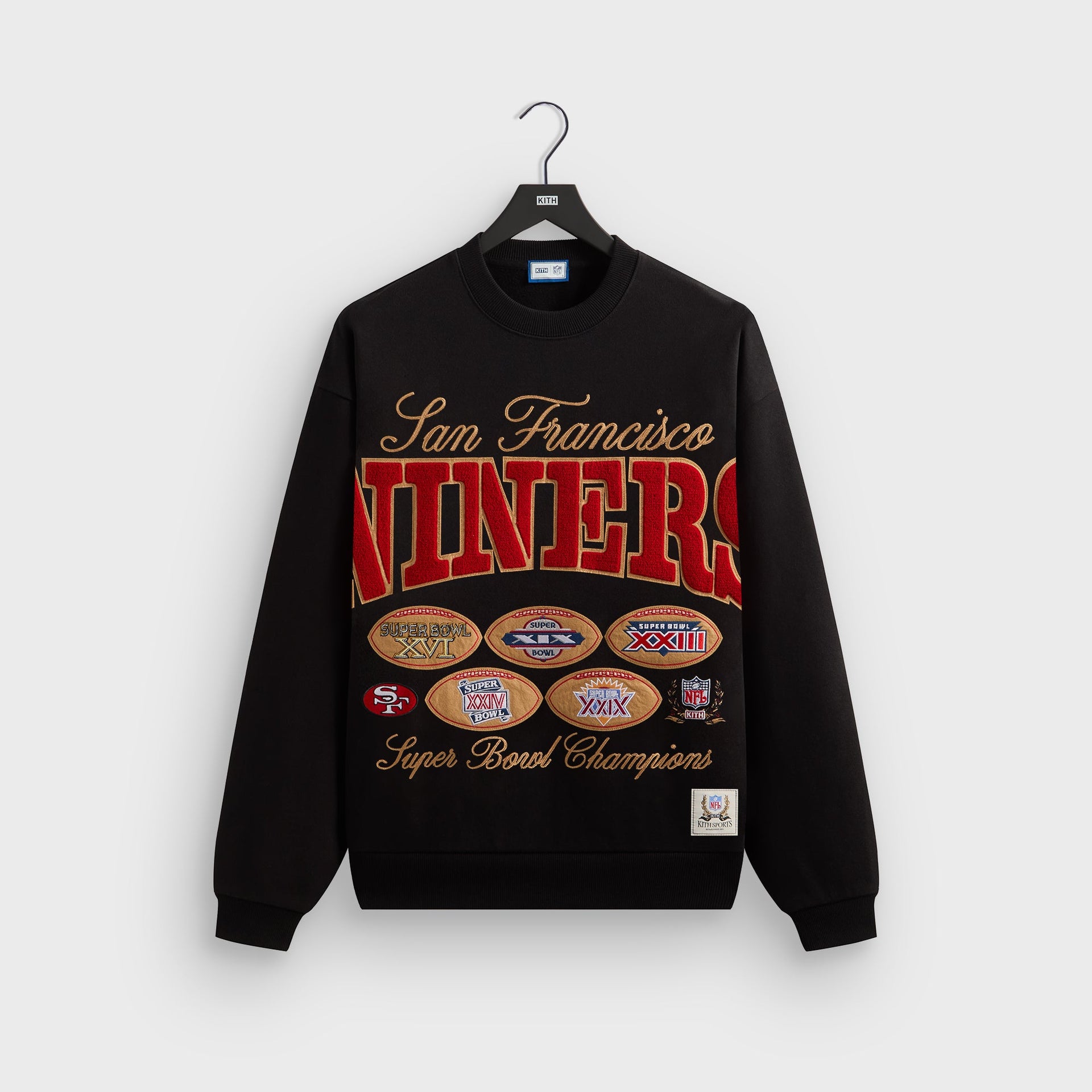 Kith for the NFL San Francisco 49ers Vintage Crewneck - Black