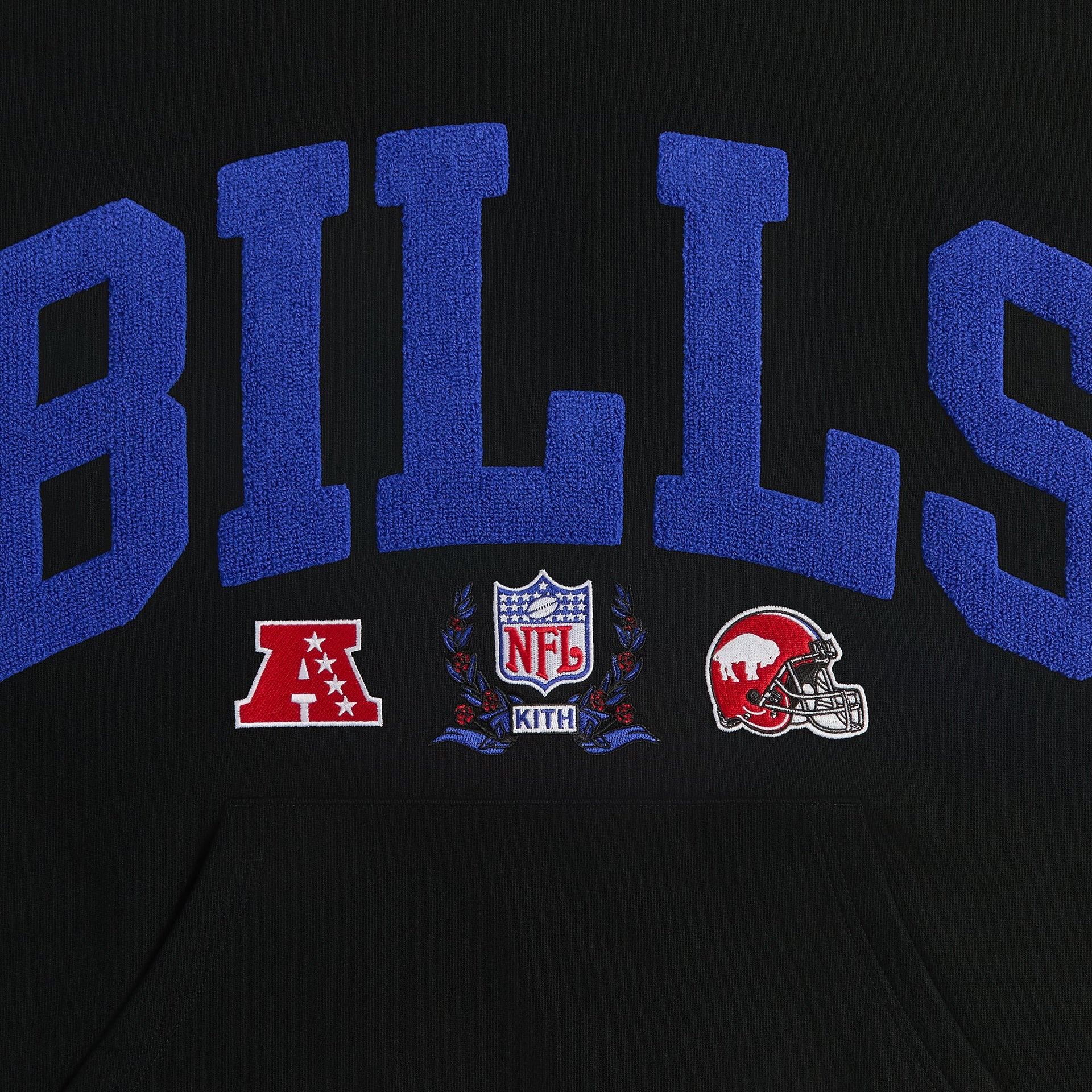Kith for the NFL Buffalo Bills Stitched Vintage Hoodie - Black