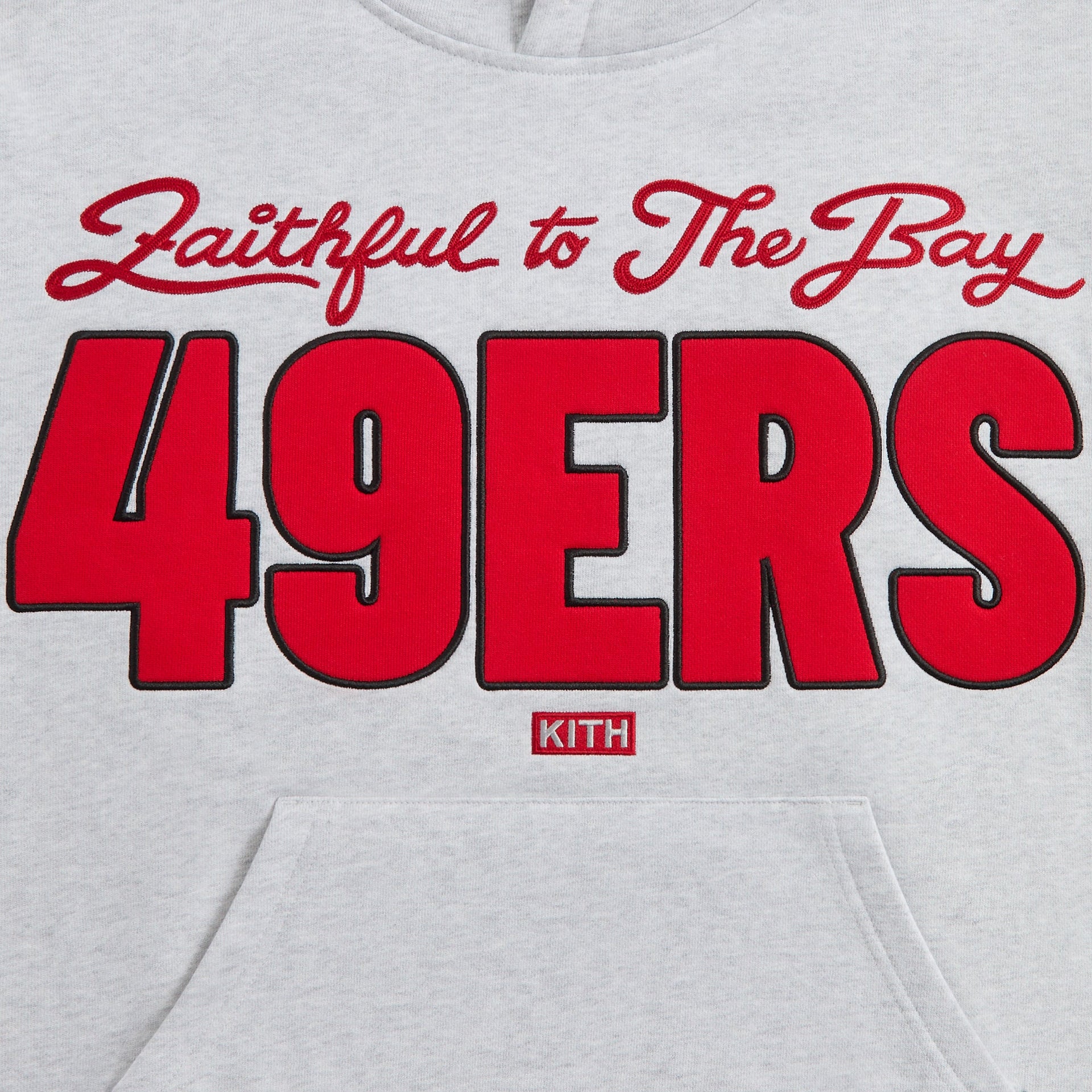 Kith for the NFL San Francisco 49ers Faithful Vintage Hoodie - Light Heather Grey