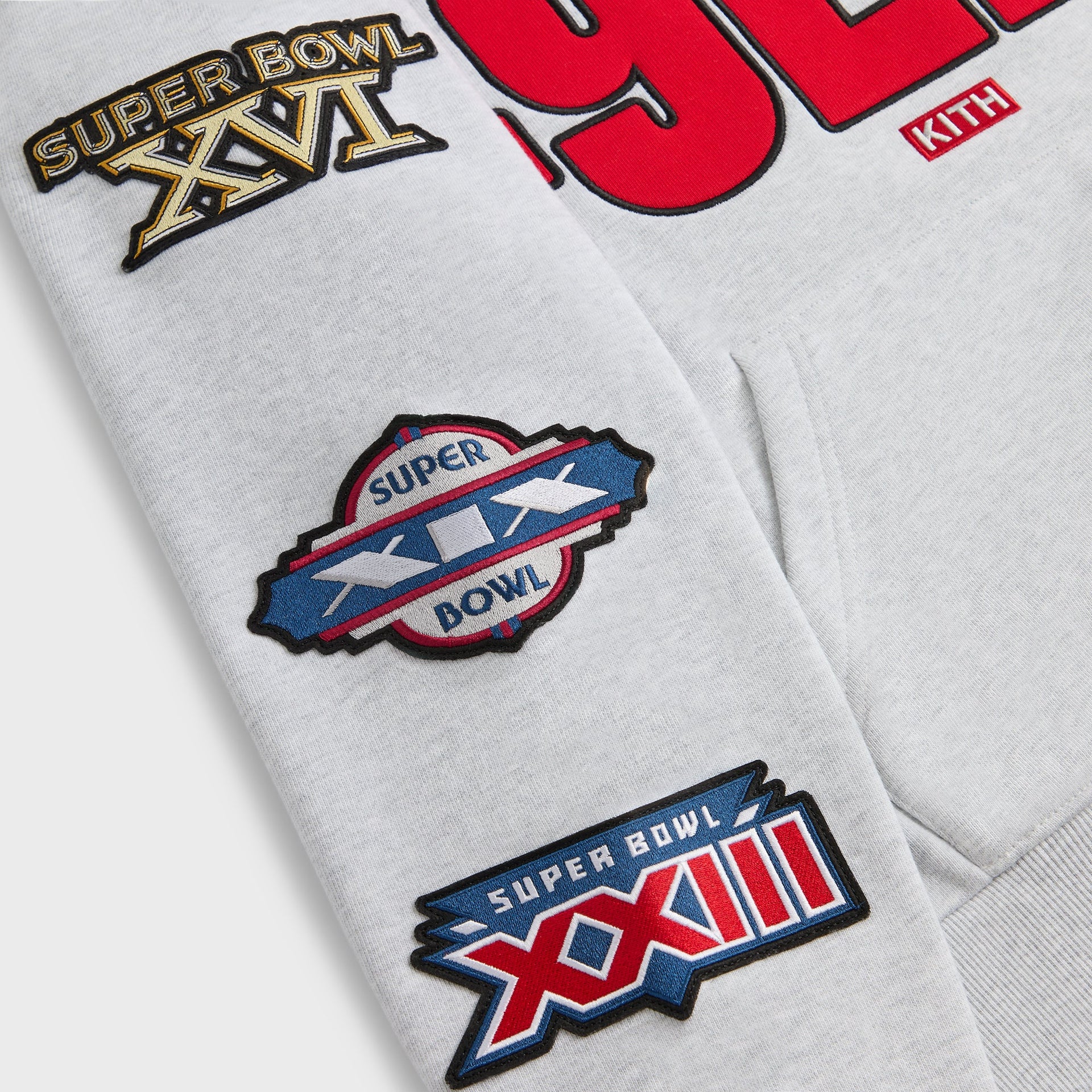 Kith for the NFL San Francisco 49ers Faithful Vintage Hoodie - Light Heather Grey