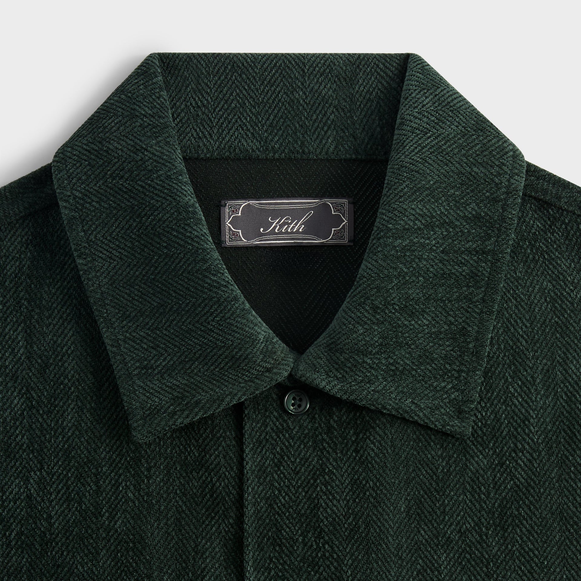Kith Herringbone Velour Henson Buttondown - Stadium