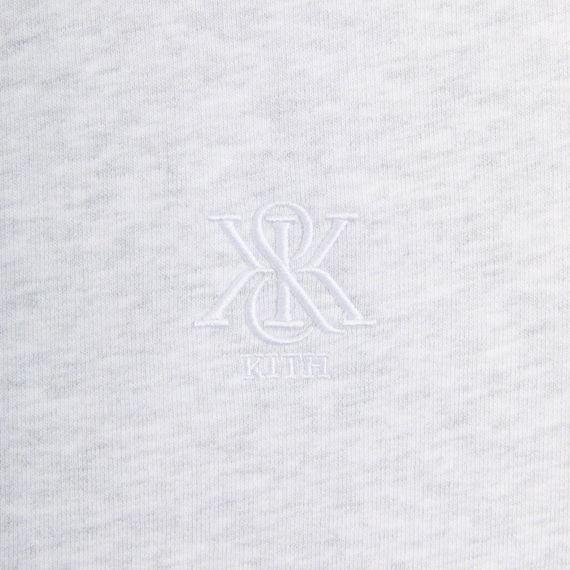 Kith Quarter Zip Popover Sweatshirt - Light Heather Grey