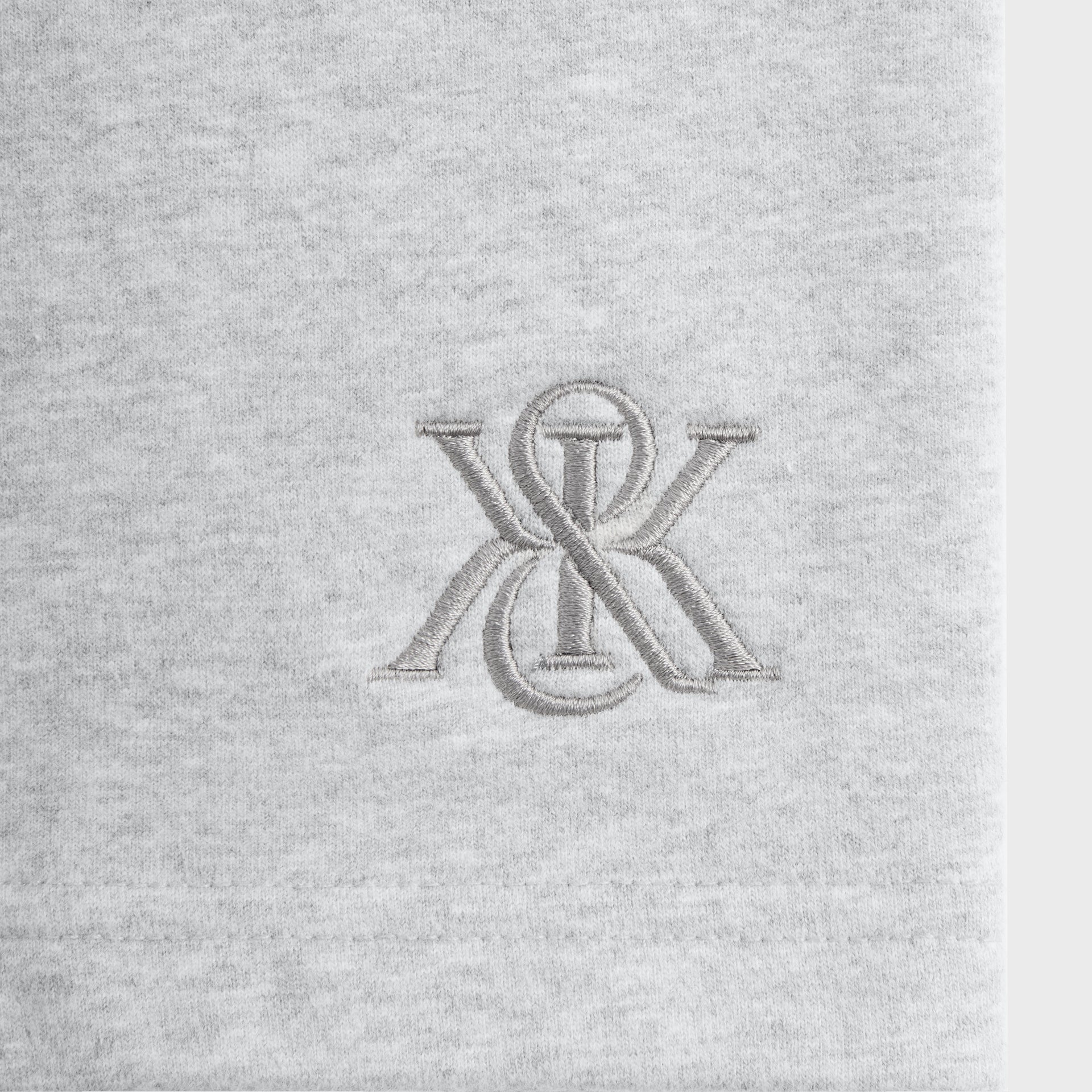 Kith Sueded French Terry Long Sleeve Lawson Tee - Mid Heather Grey