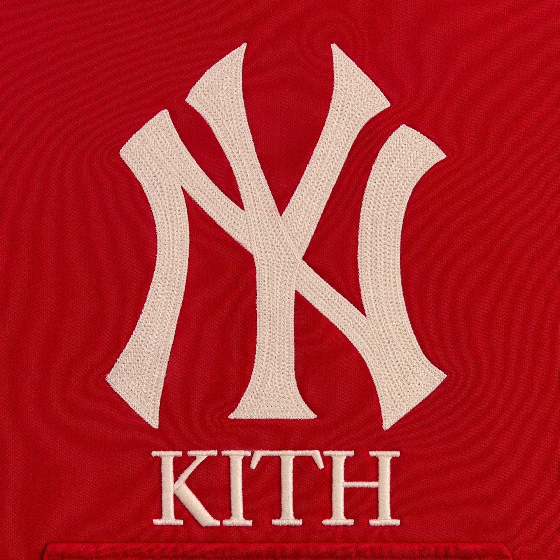 Kith for the New York Yankees Plush Fleece Cropped Braxton Hoodie - Fame