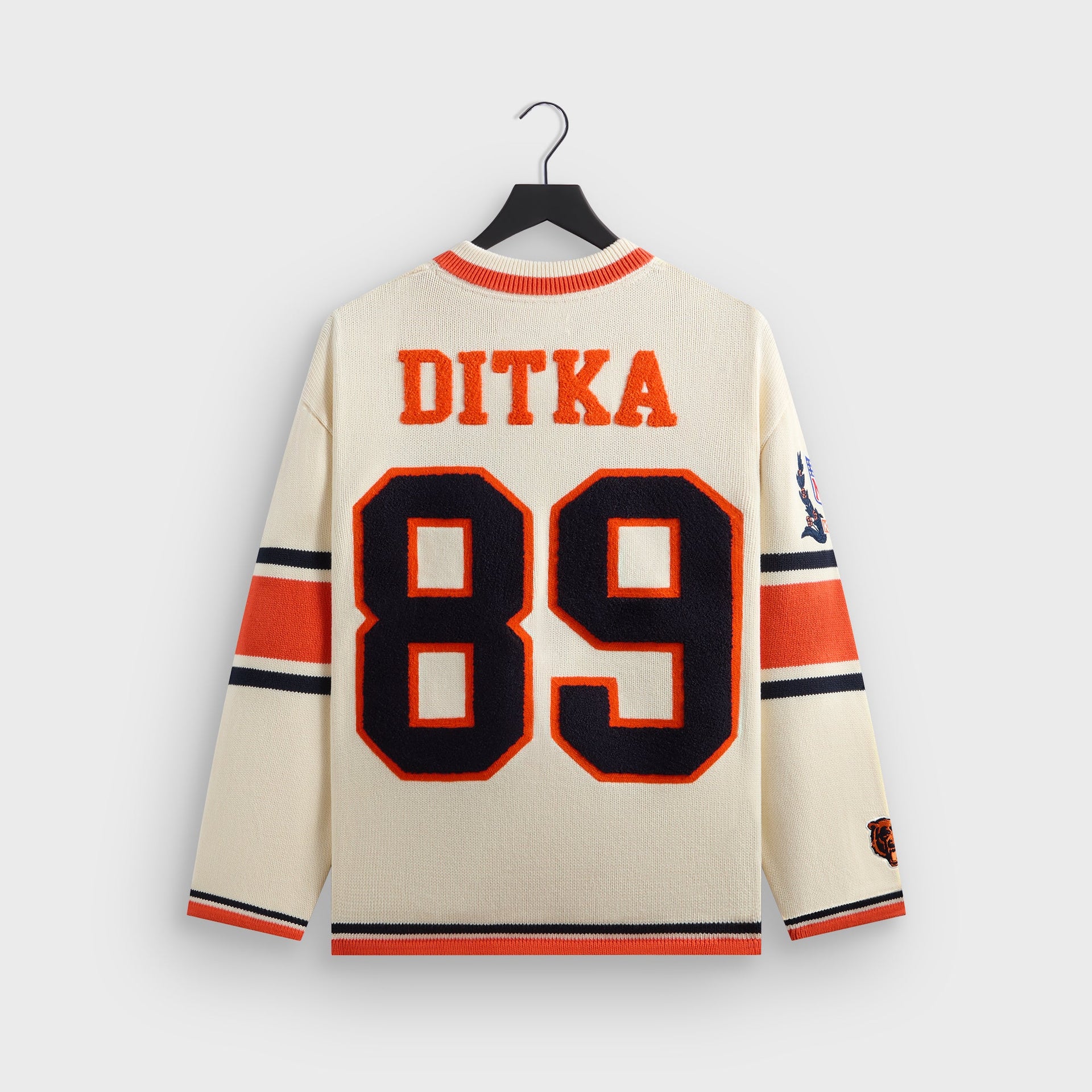 Kith for the NFL Chicago Bears V-Neck Beau Knit Sweater - Sandrift